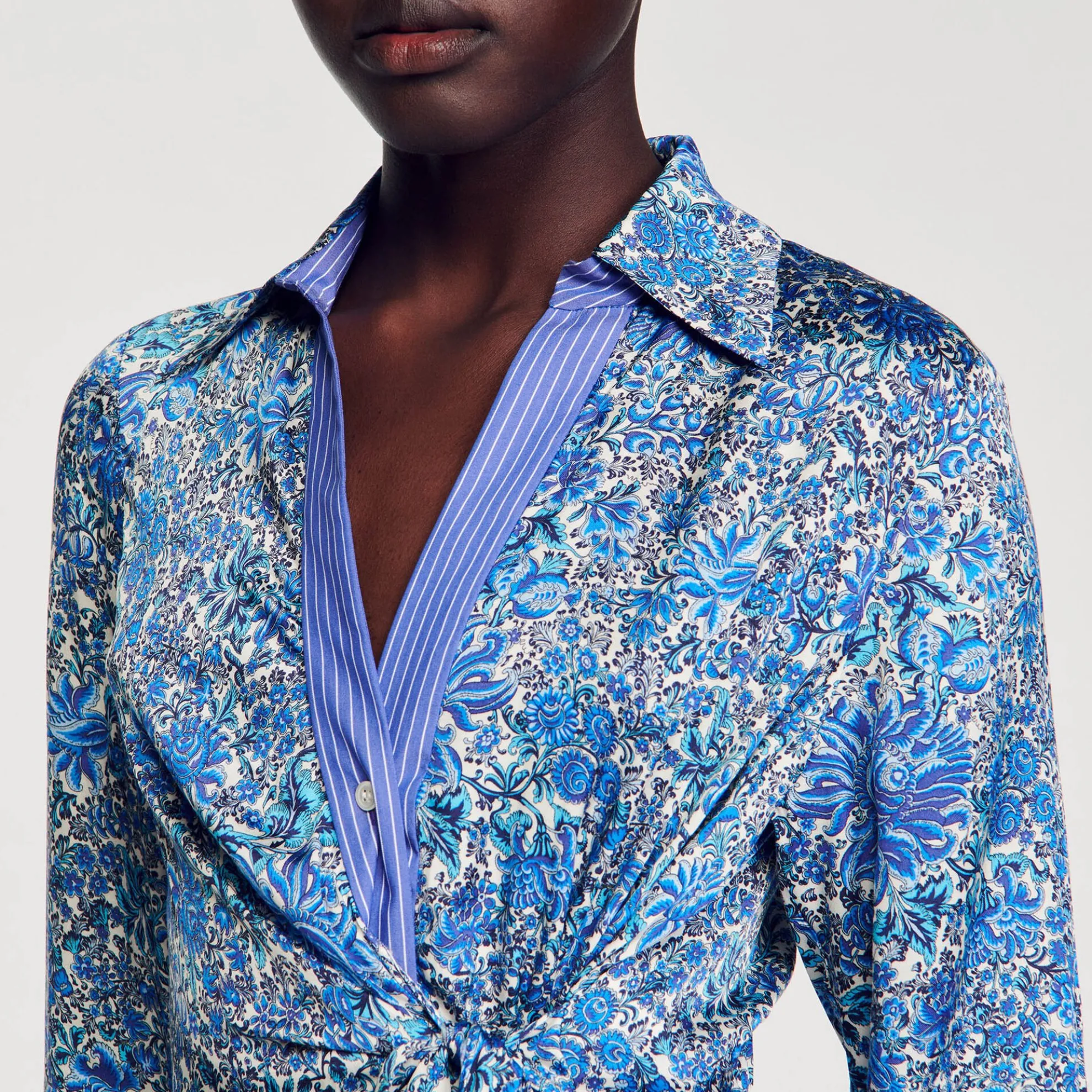 Midi Overhemdjurk Met Bloemenprint