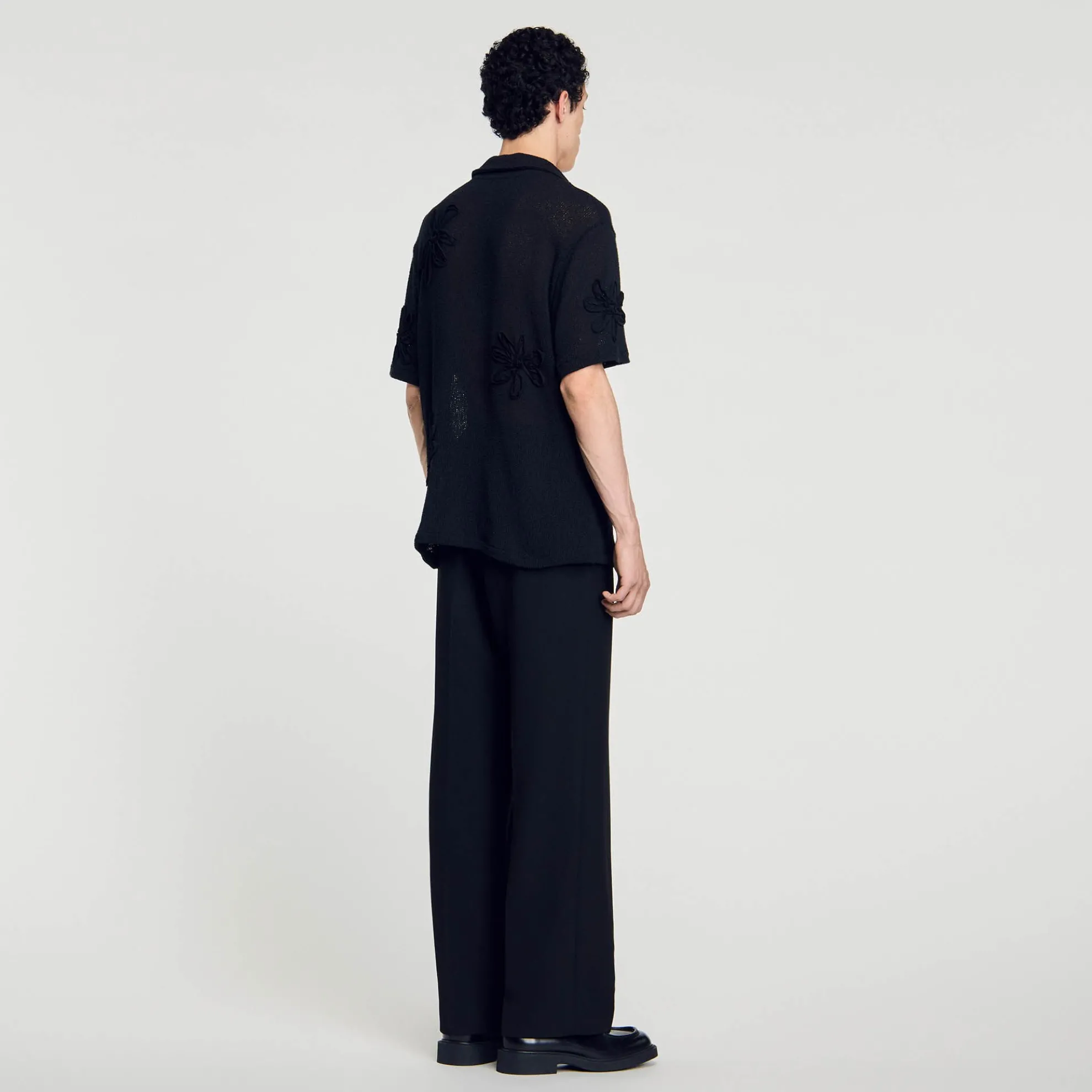 Overhemd Gebreid Met Bloemmotief