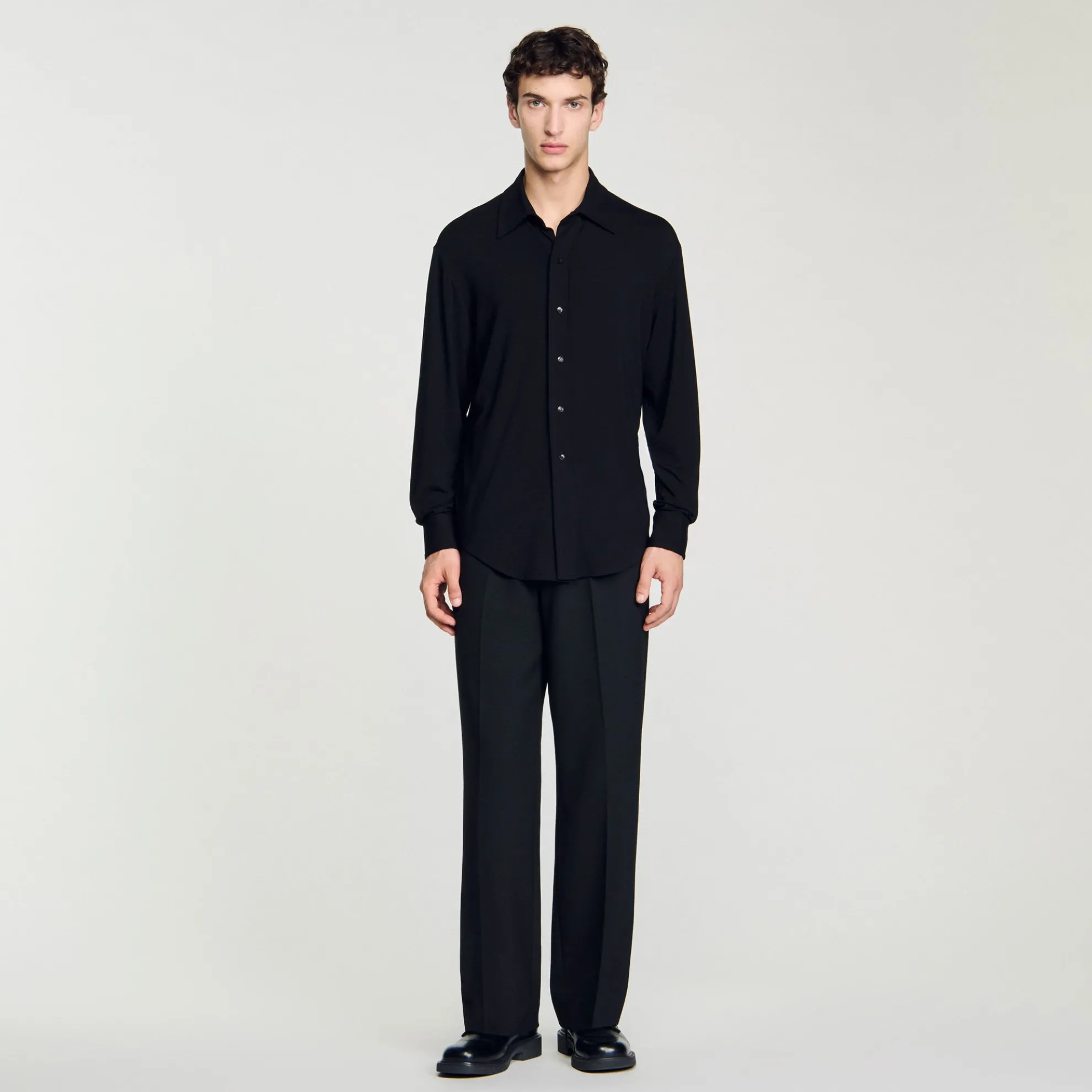 Overhemd Jersey Stof