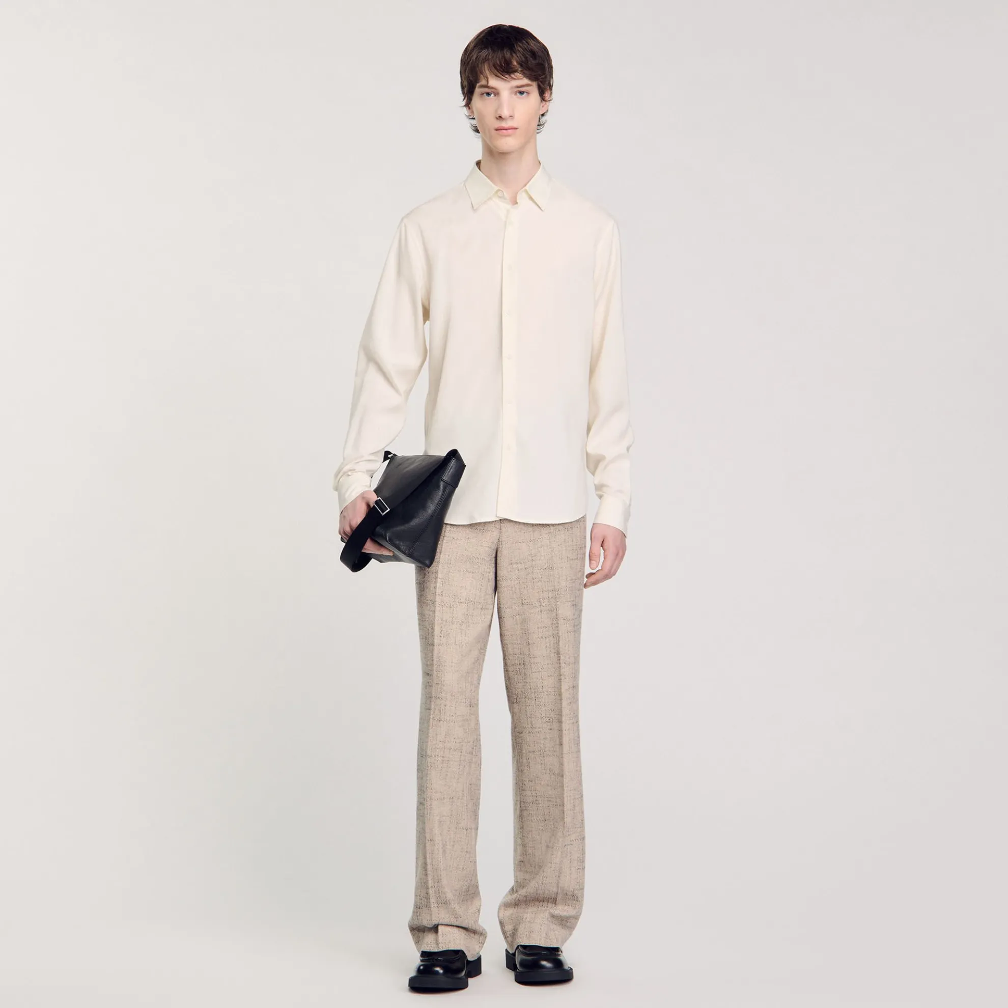 Overhemd Soepelvallend Met Lange Mouwen