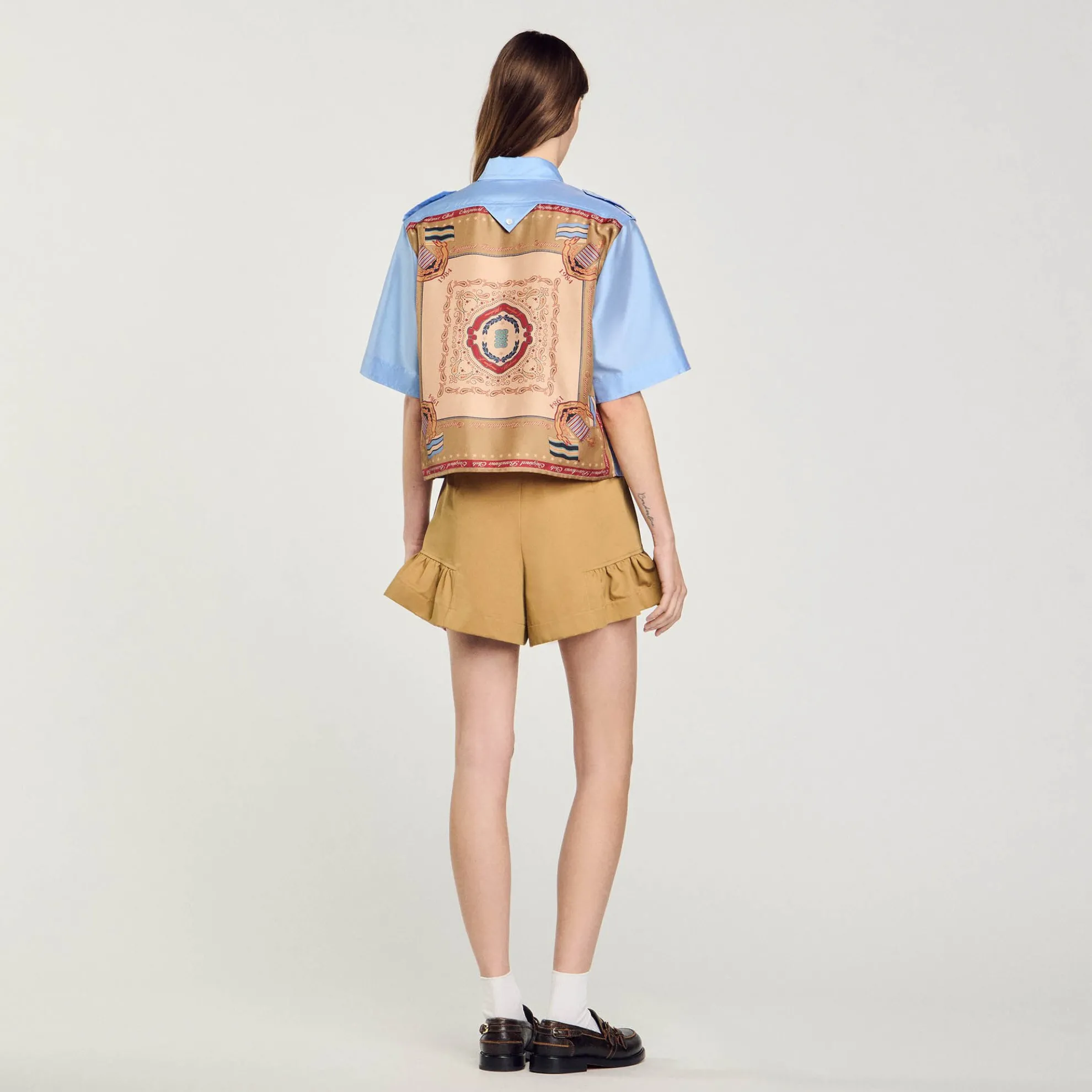 Overhemdblouse 2 Stoffen