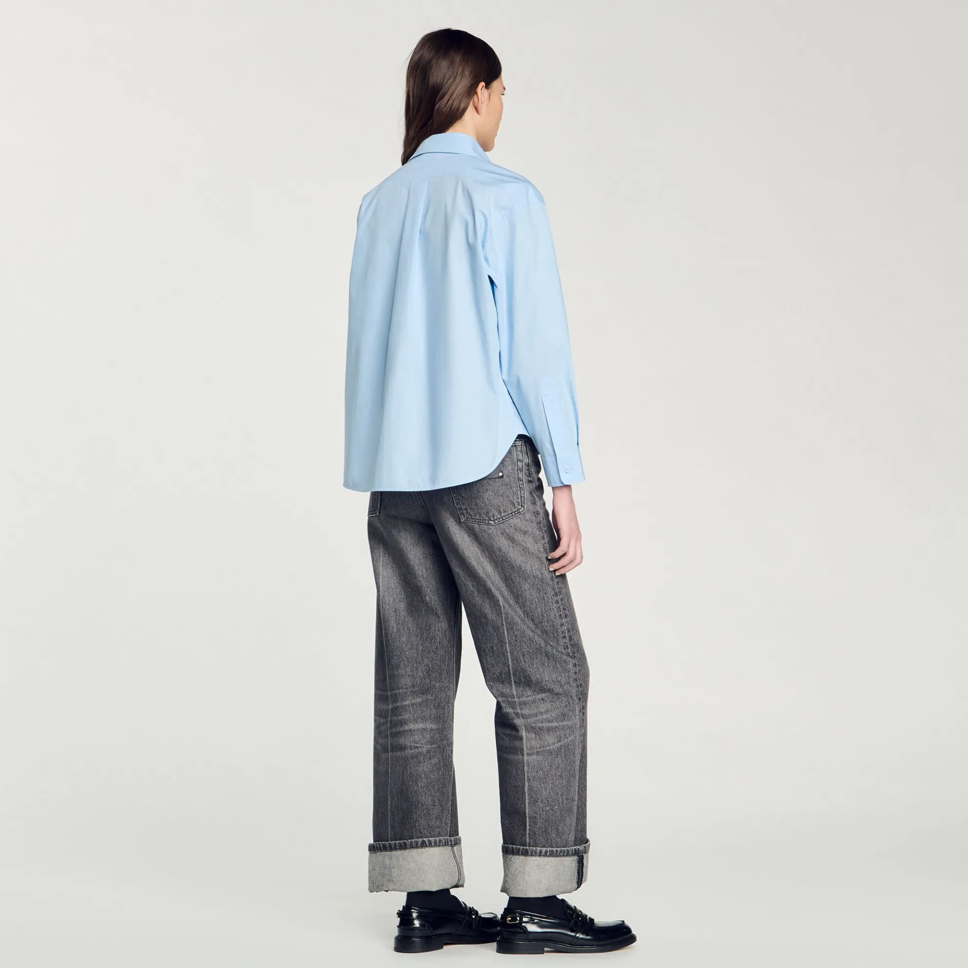 Overhemdblouse Druppelvorm Stras