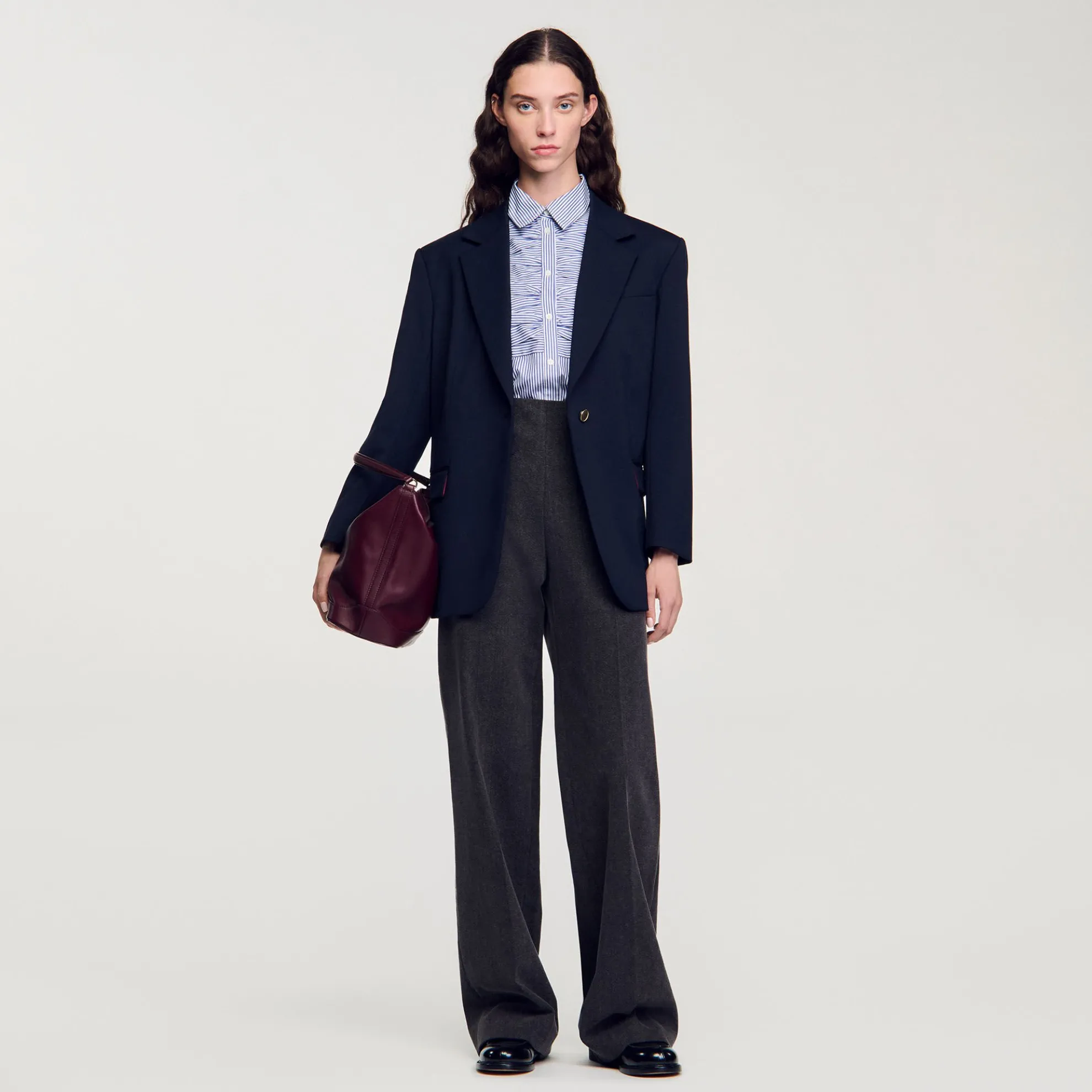 Overhemdblouse Geruit Met Stras