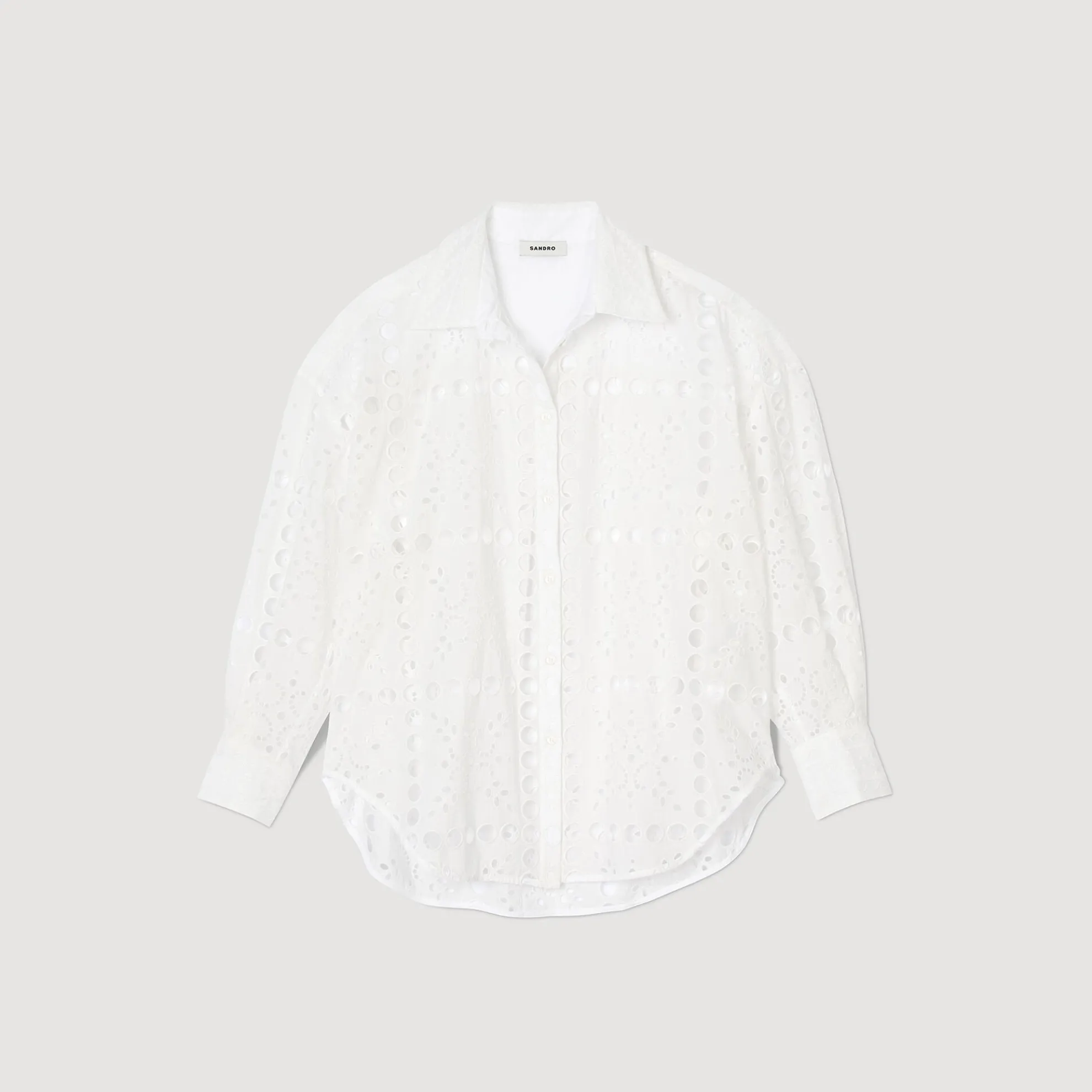 Overhemdblouse Met Engels Borduurwerk