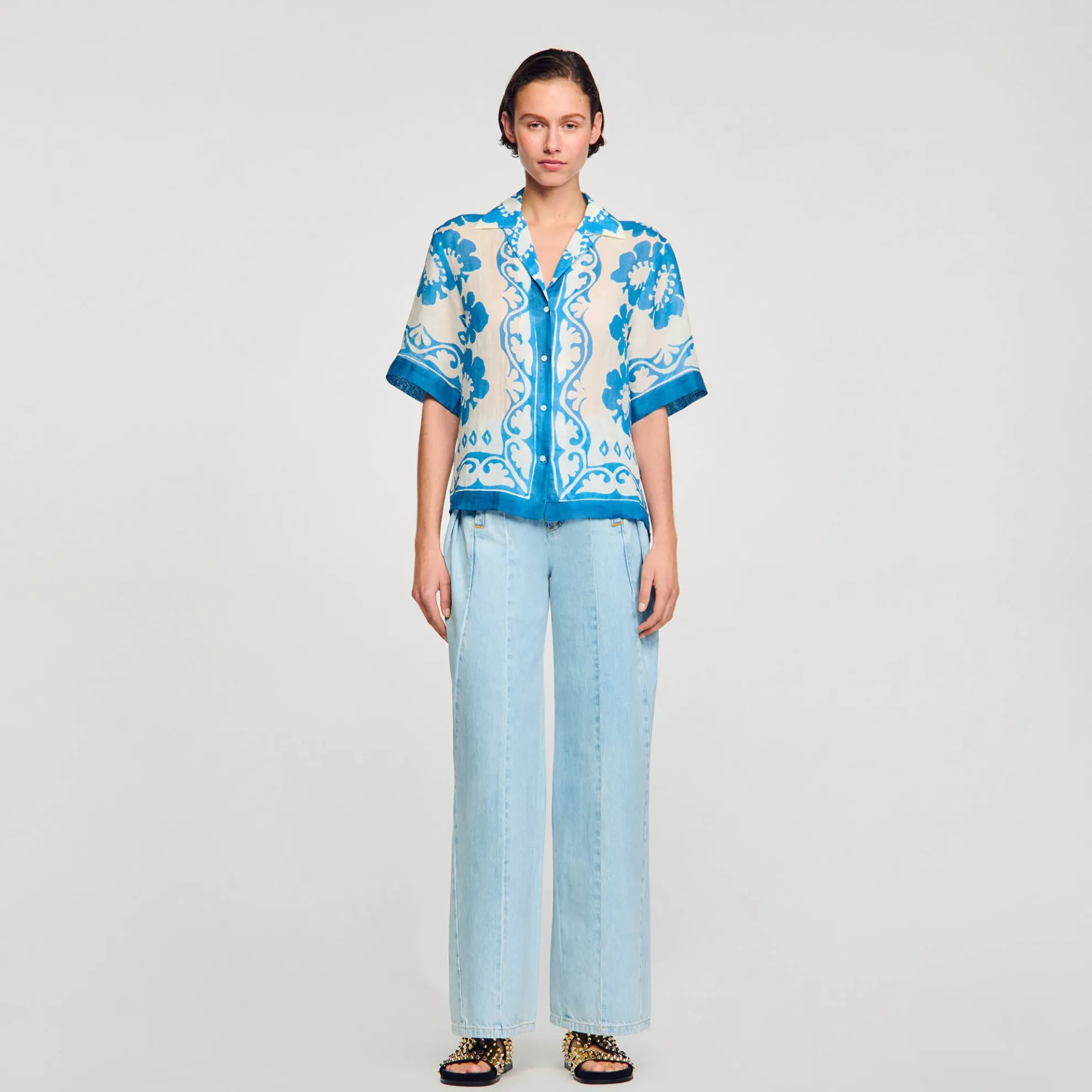 Overhemdblouse Met Print