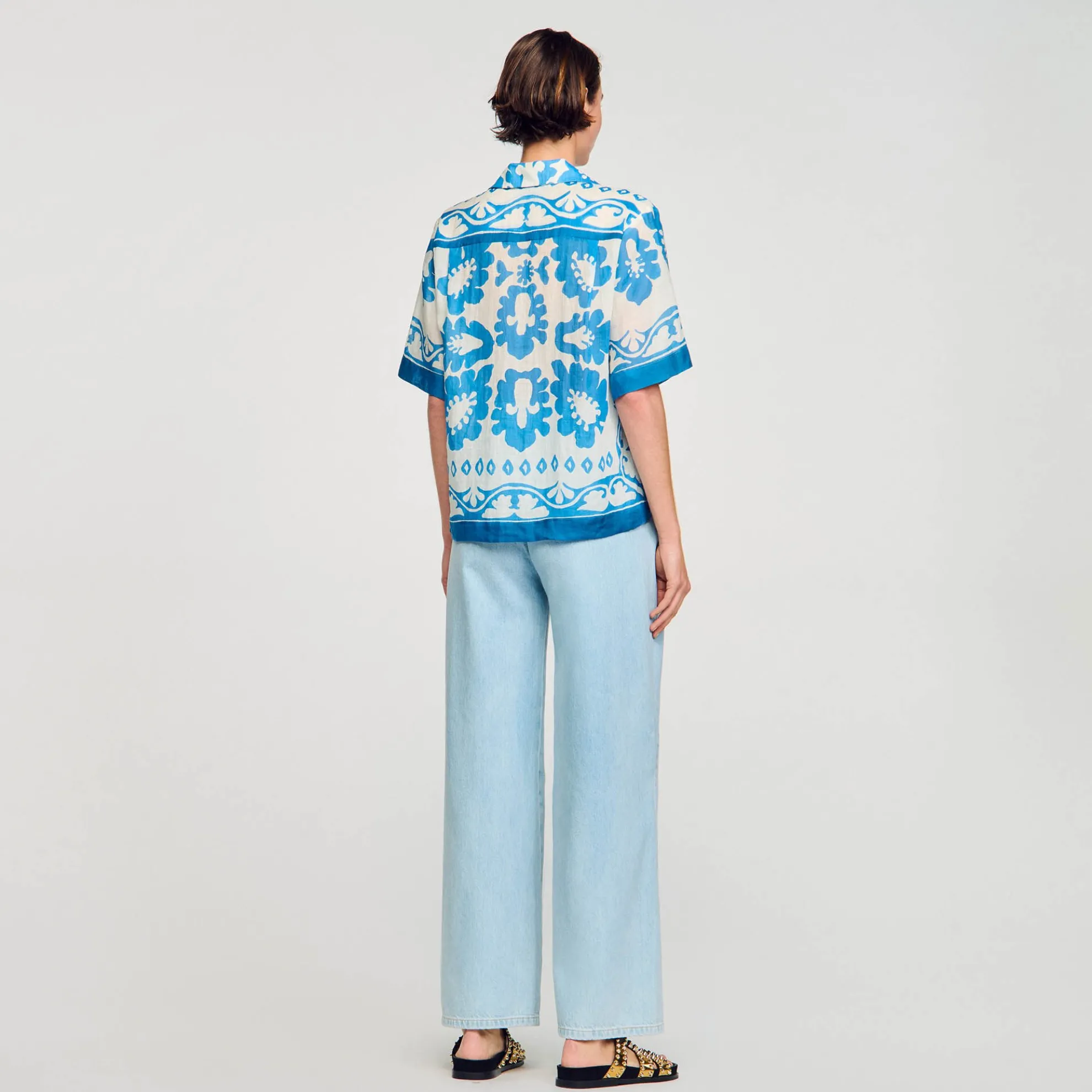 Overhemdblouse Met Print