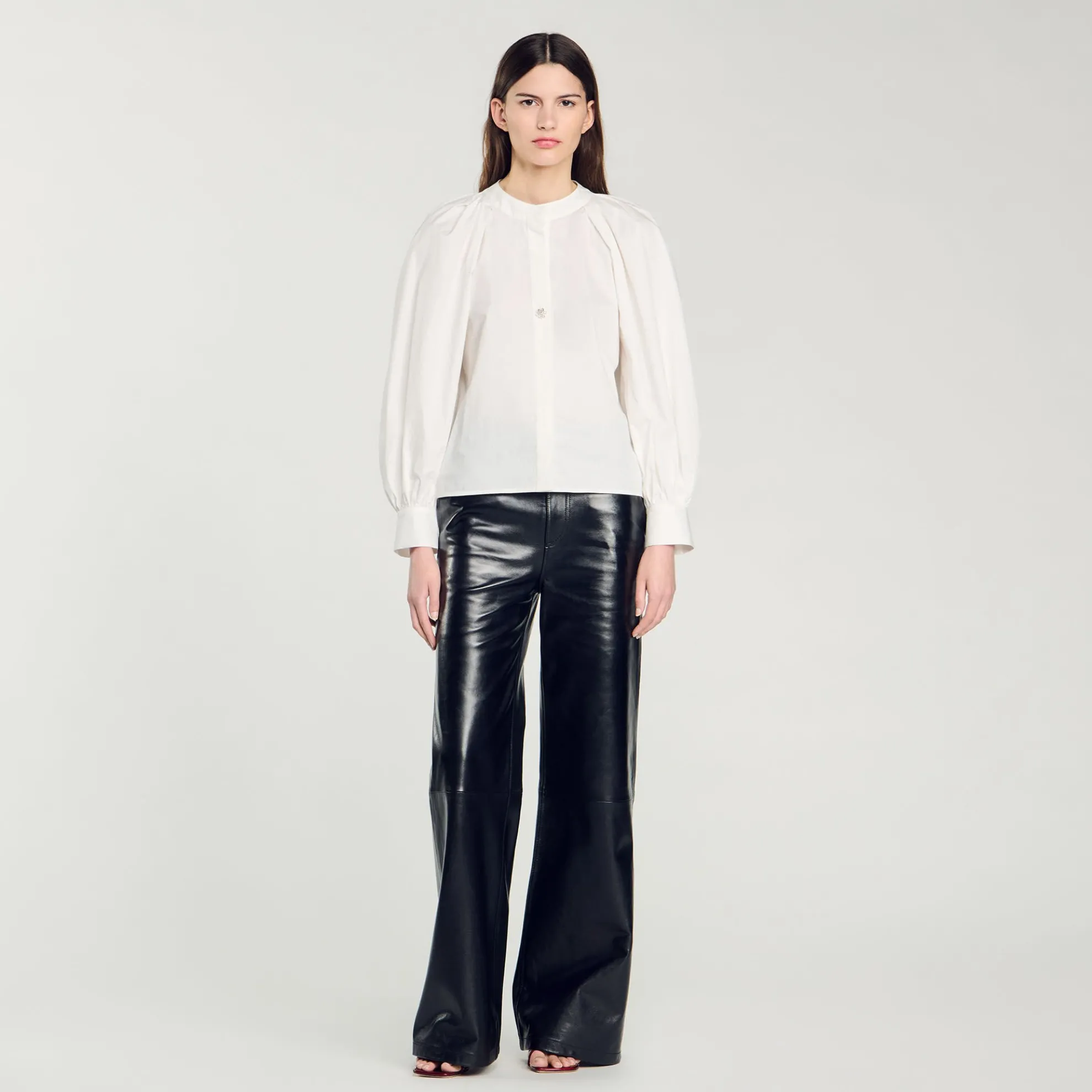 Overhemdblouse Met Volumineuze Mouwen