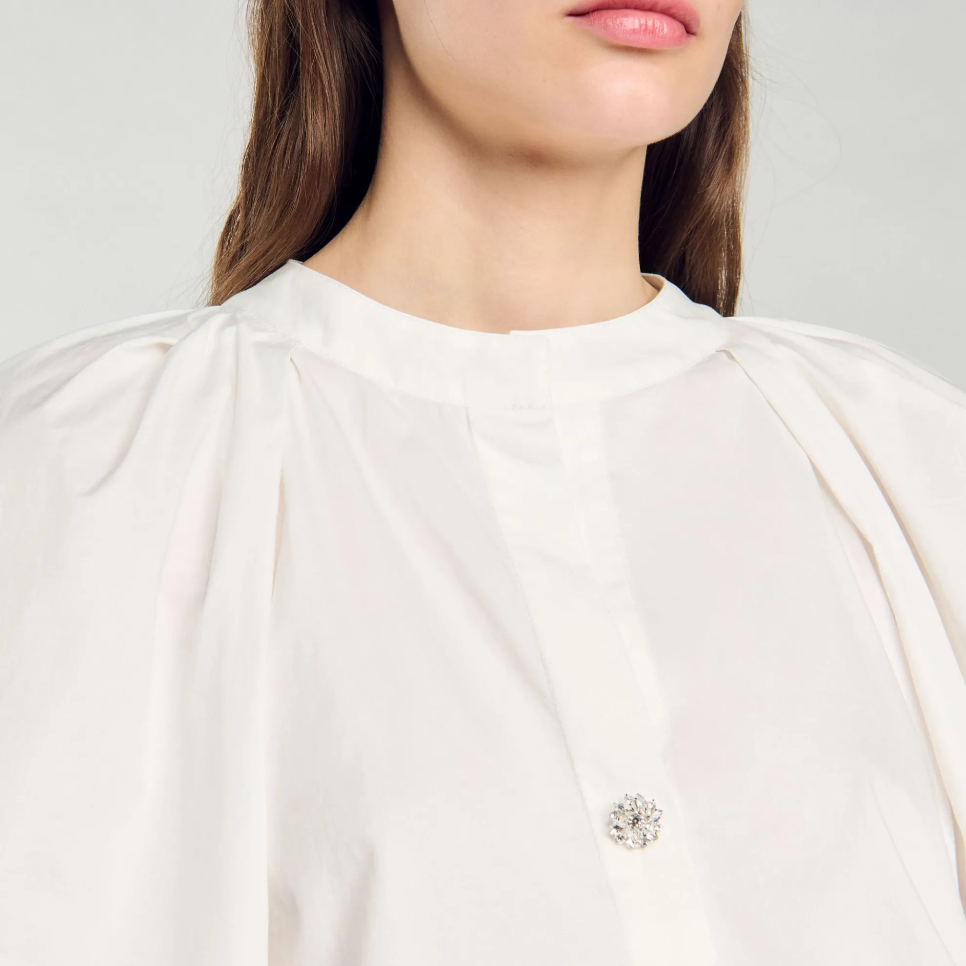 Overhemdblouse Met Volumineuze Mouwen