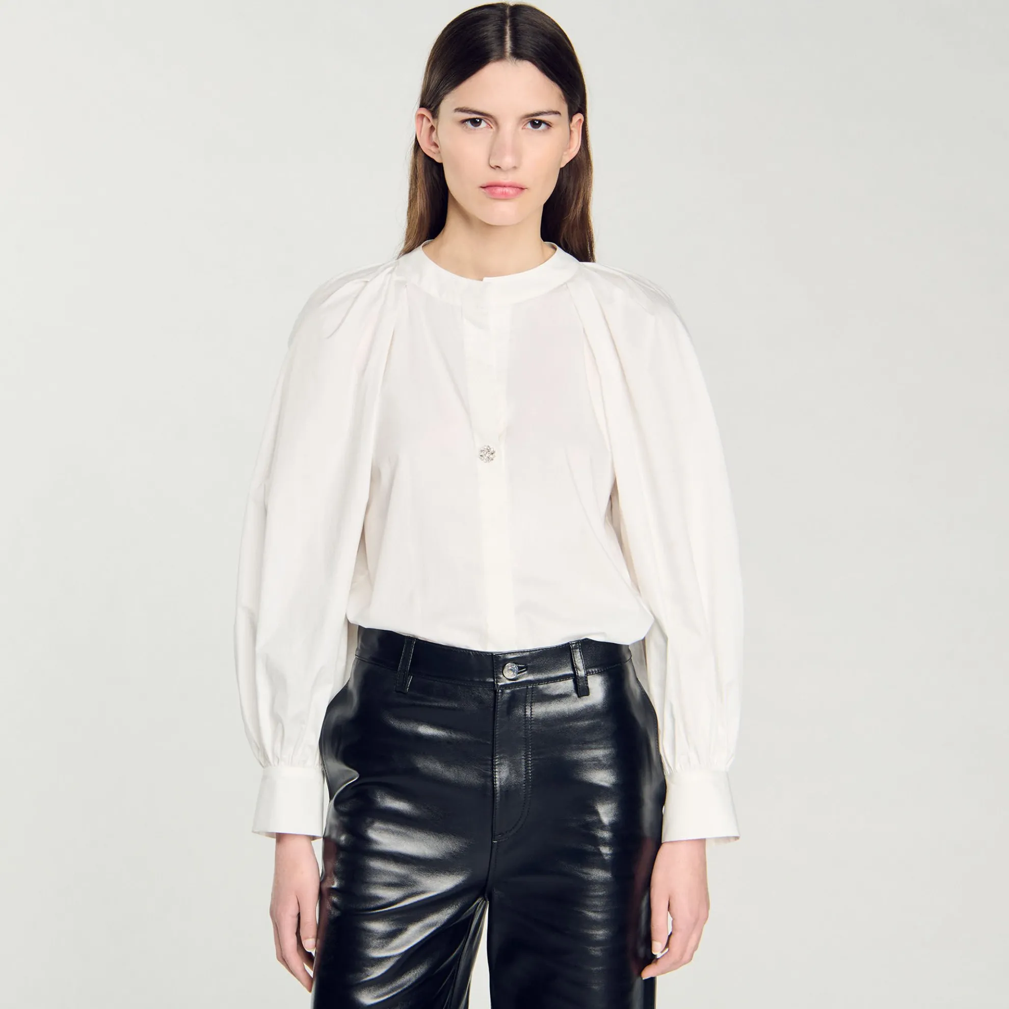 Overhemdblouse Met Volumineuze Mouwen