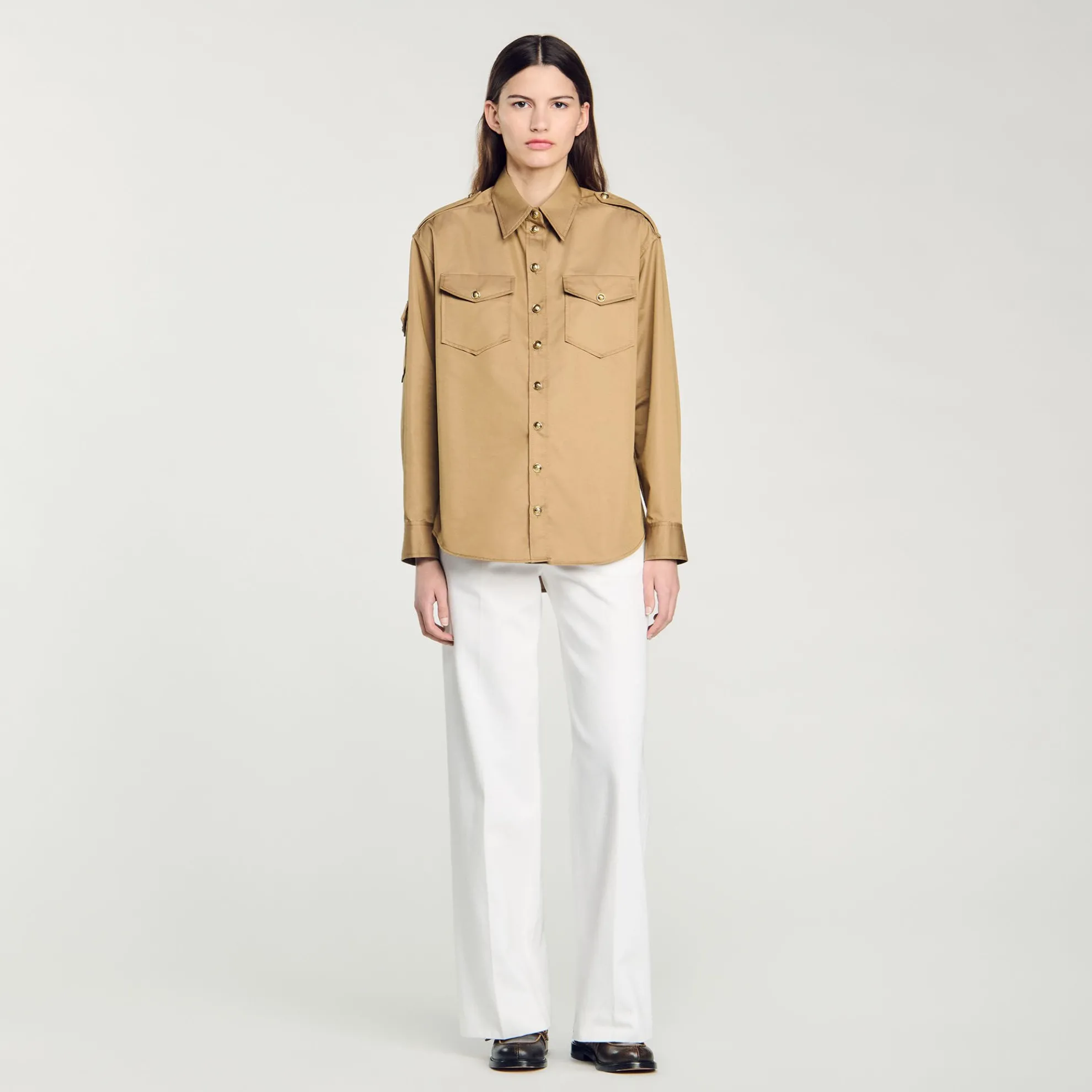 Overhemdblouse Met Zakken