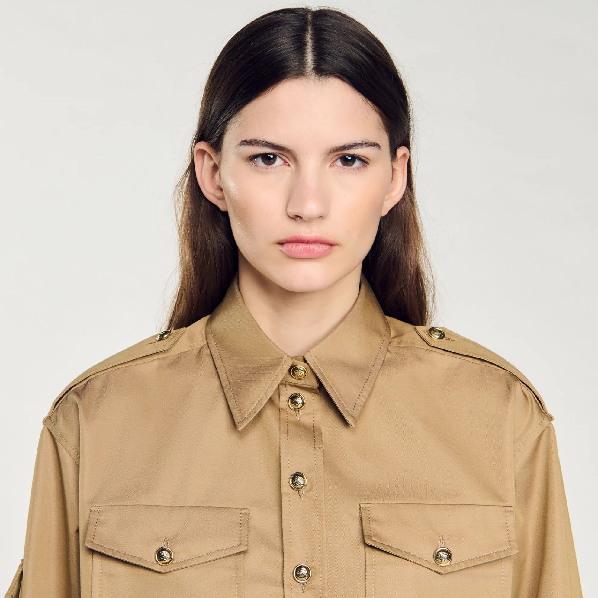 Overhemdblouse Met Zakken