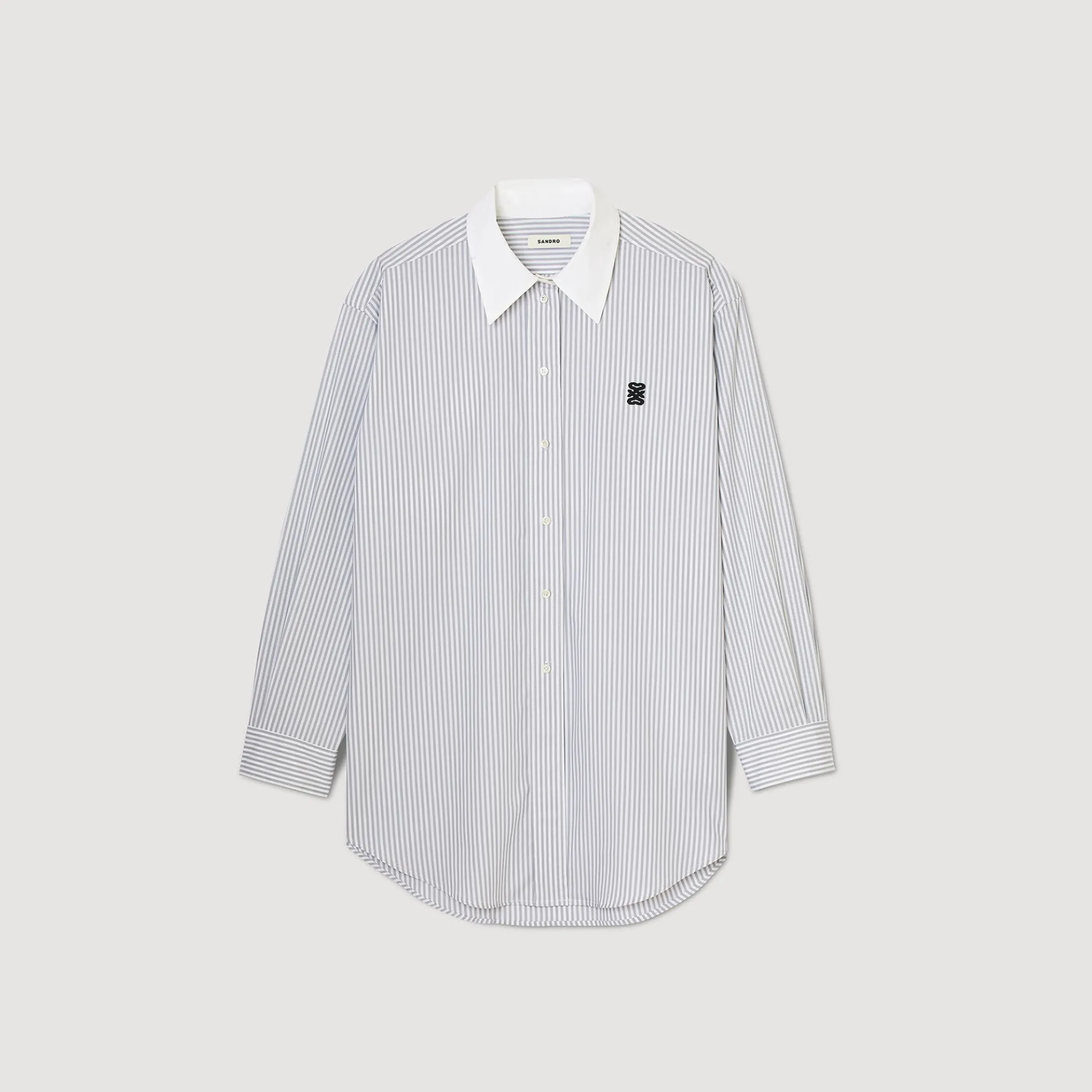 Overhemdblouse Oversized Met Strepen