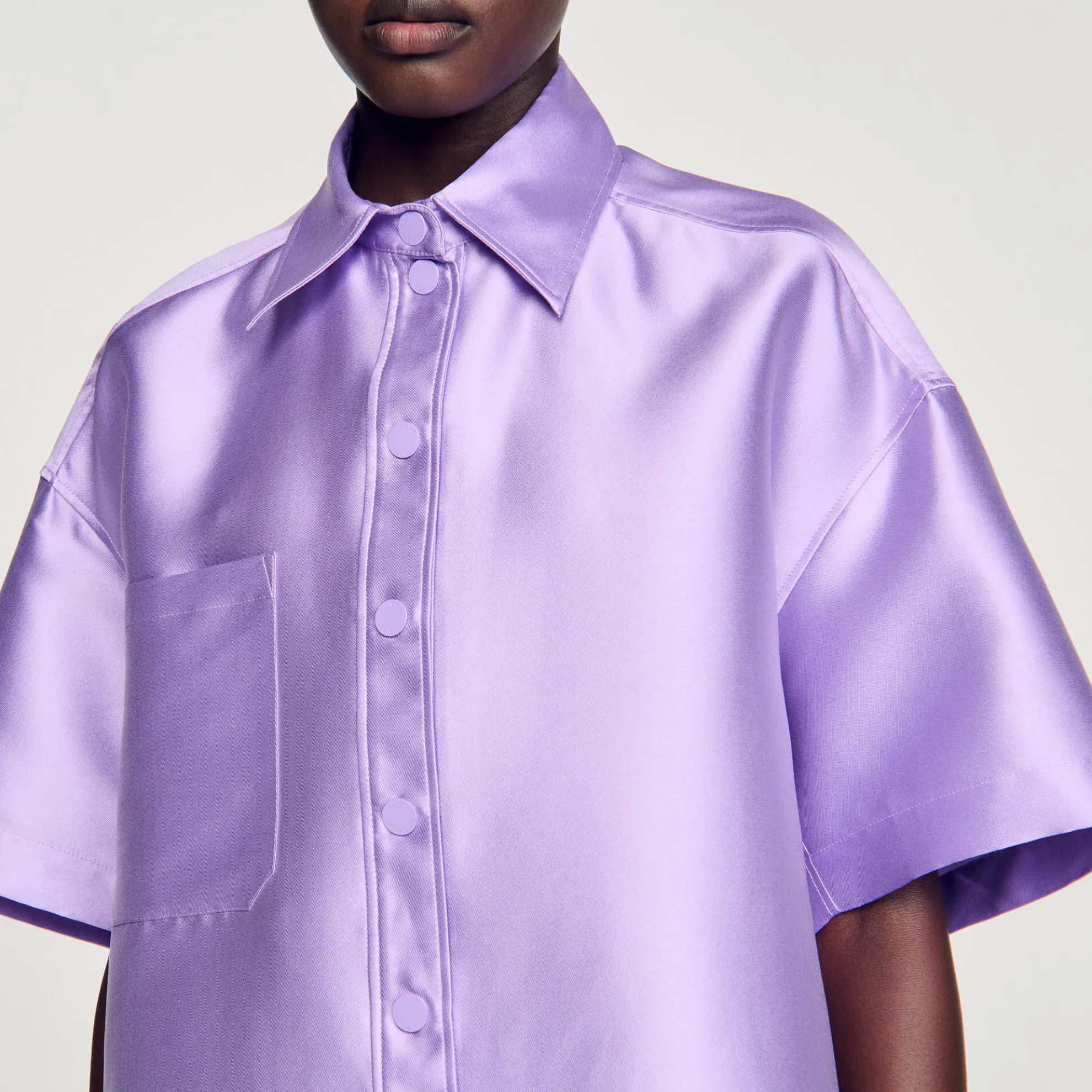 Oversized Satijnen Blouse