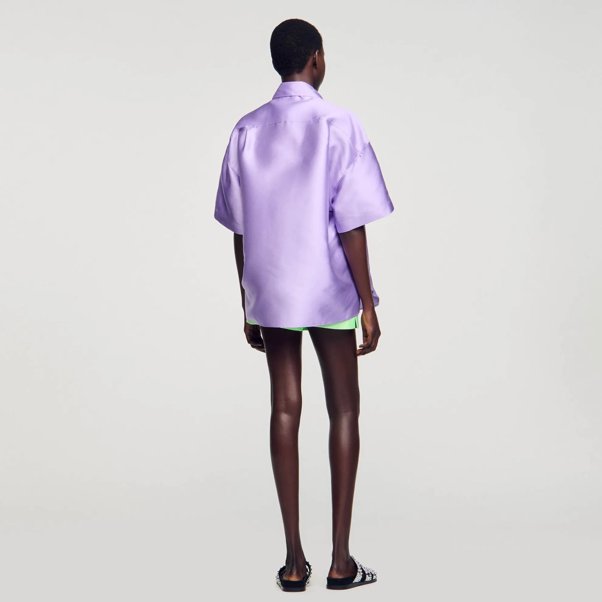 Oversized Satijnen Blouse