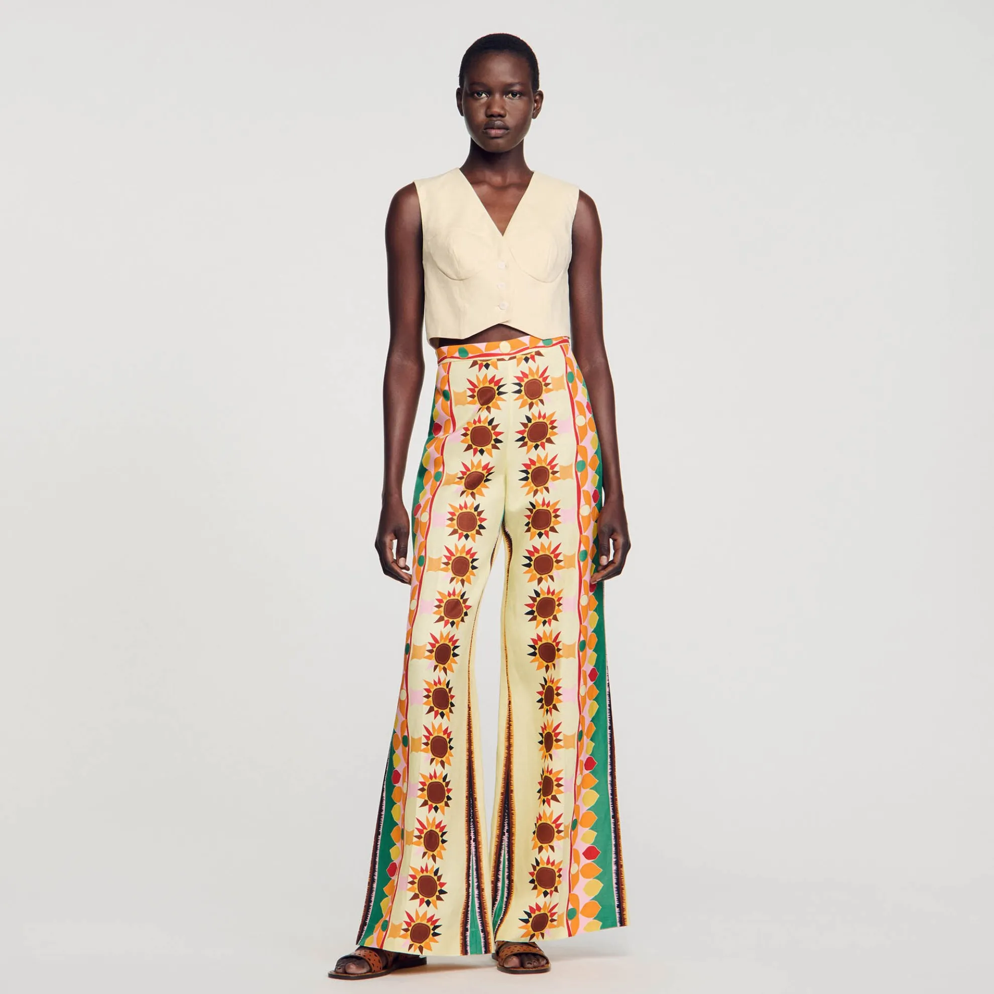 Pantalon Flared Print