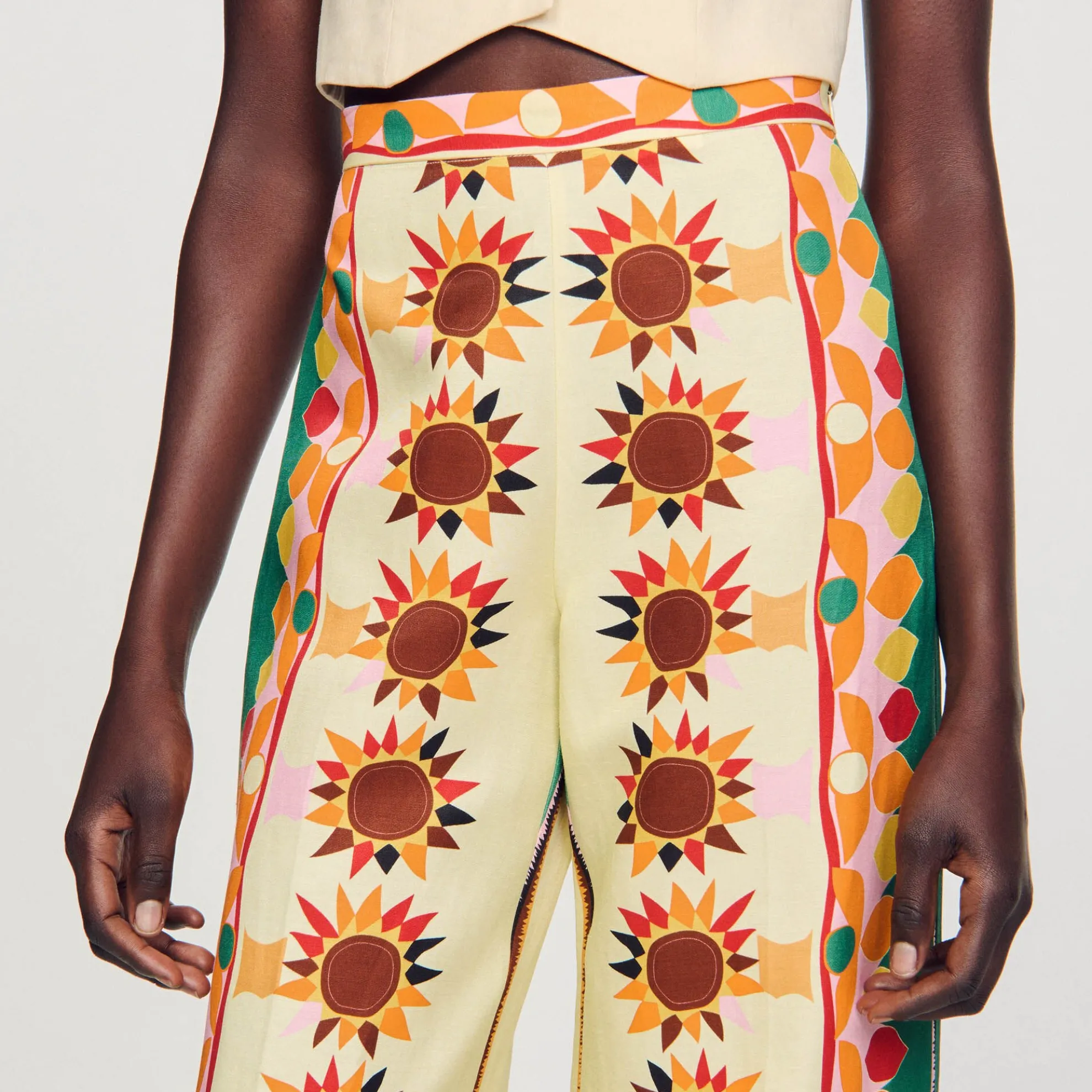 Pantalon Flared Print