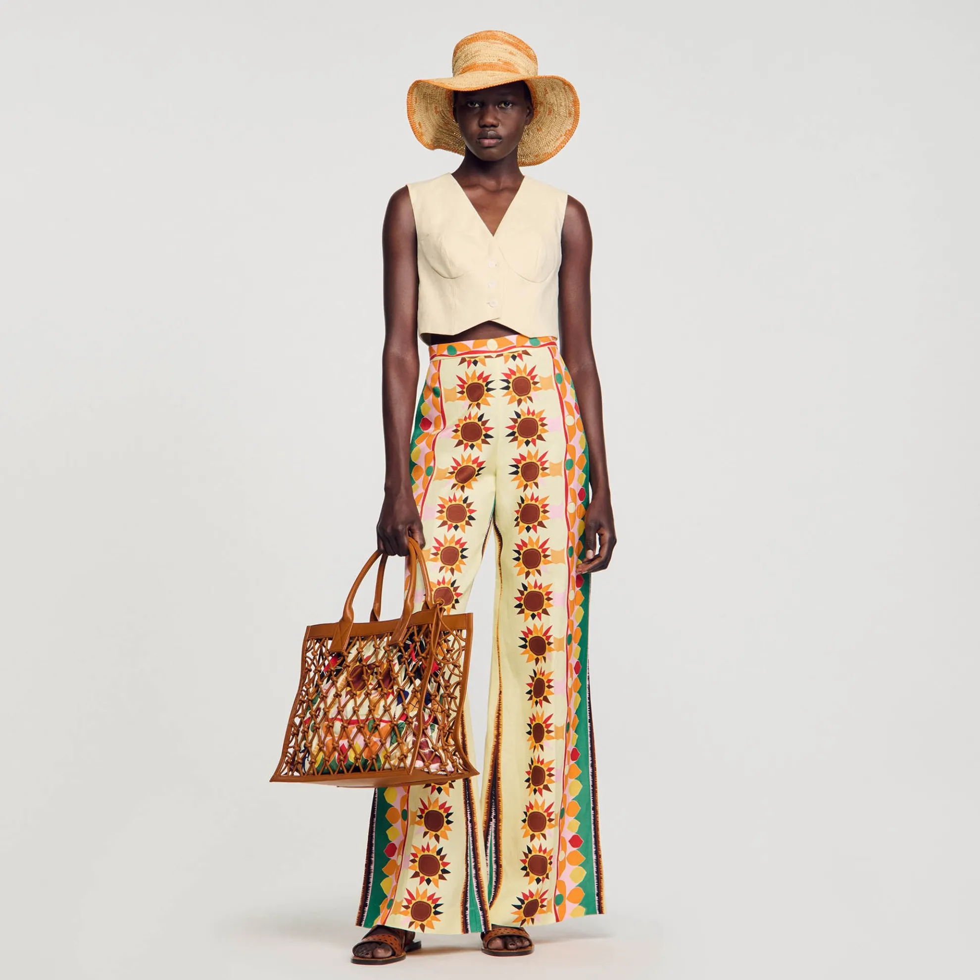 Pantalon Flared Print