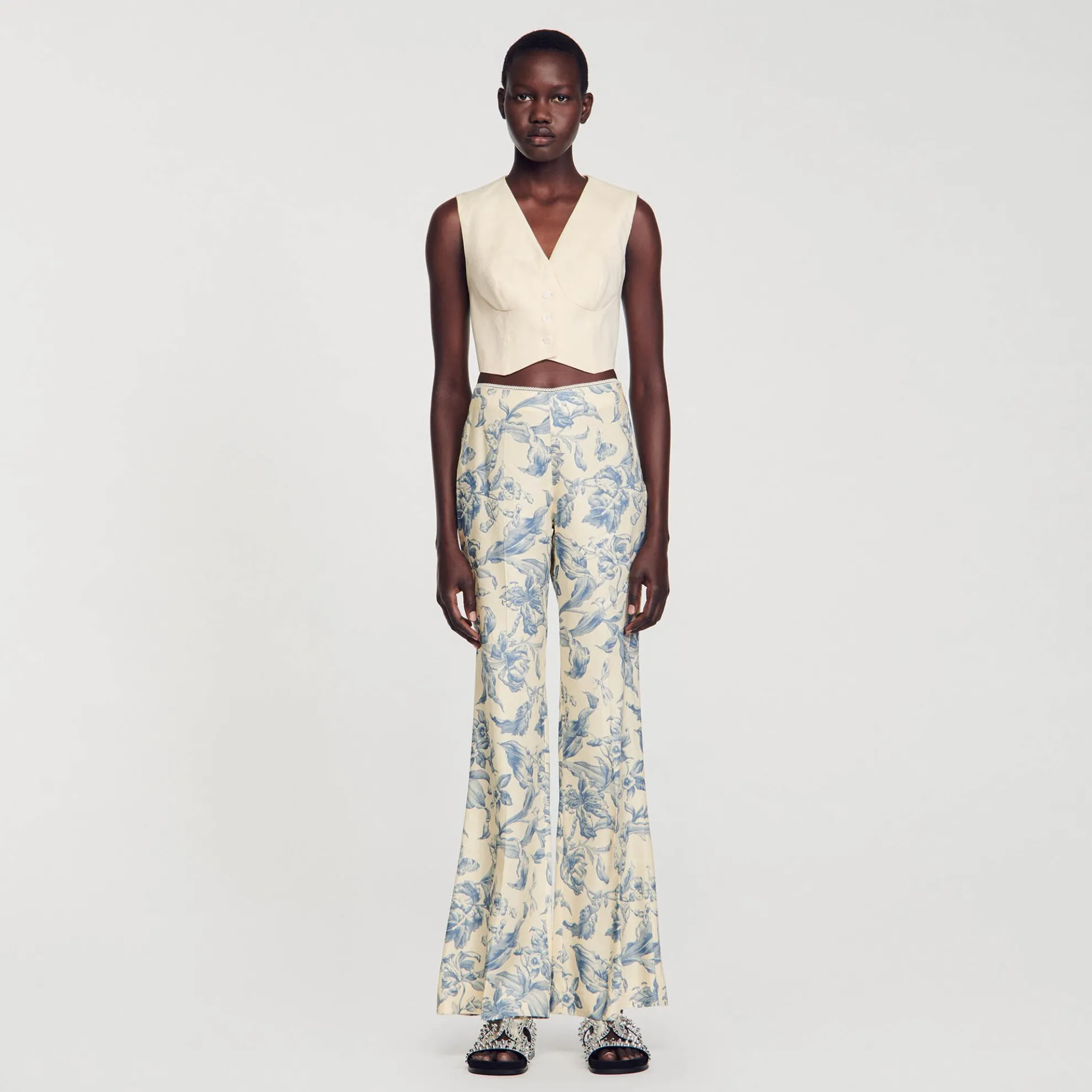 Pantalon Met Bloemenprint