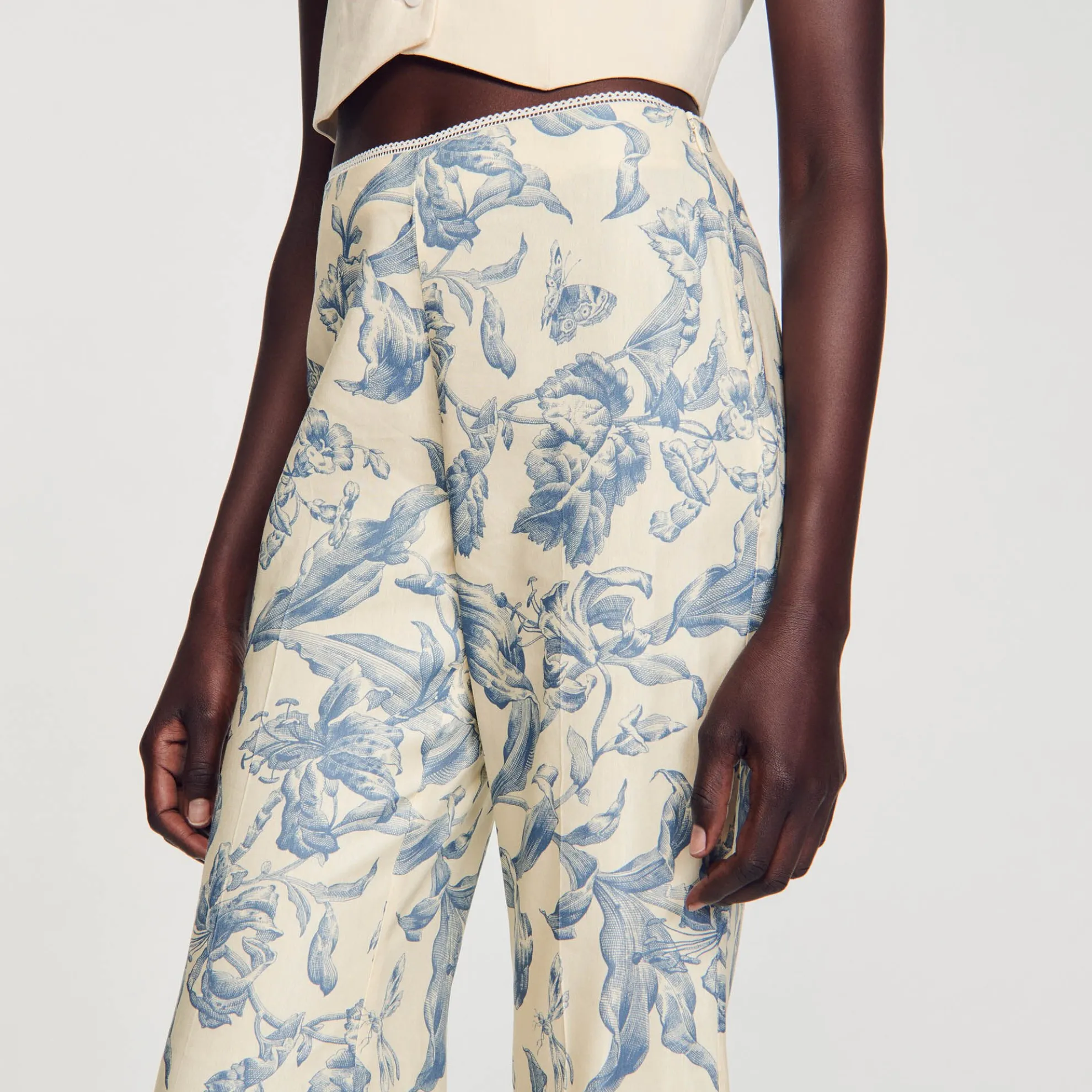 Pantalon Met Bloemenprint