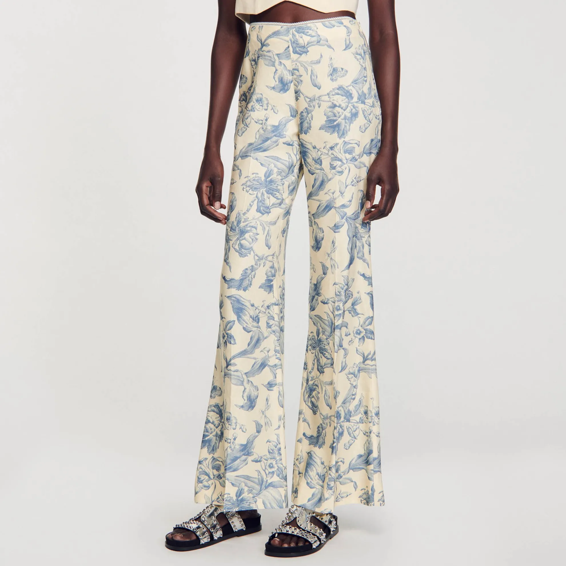 Pantalon Met Bloemenprint