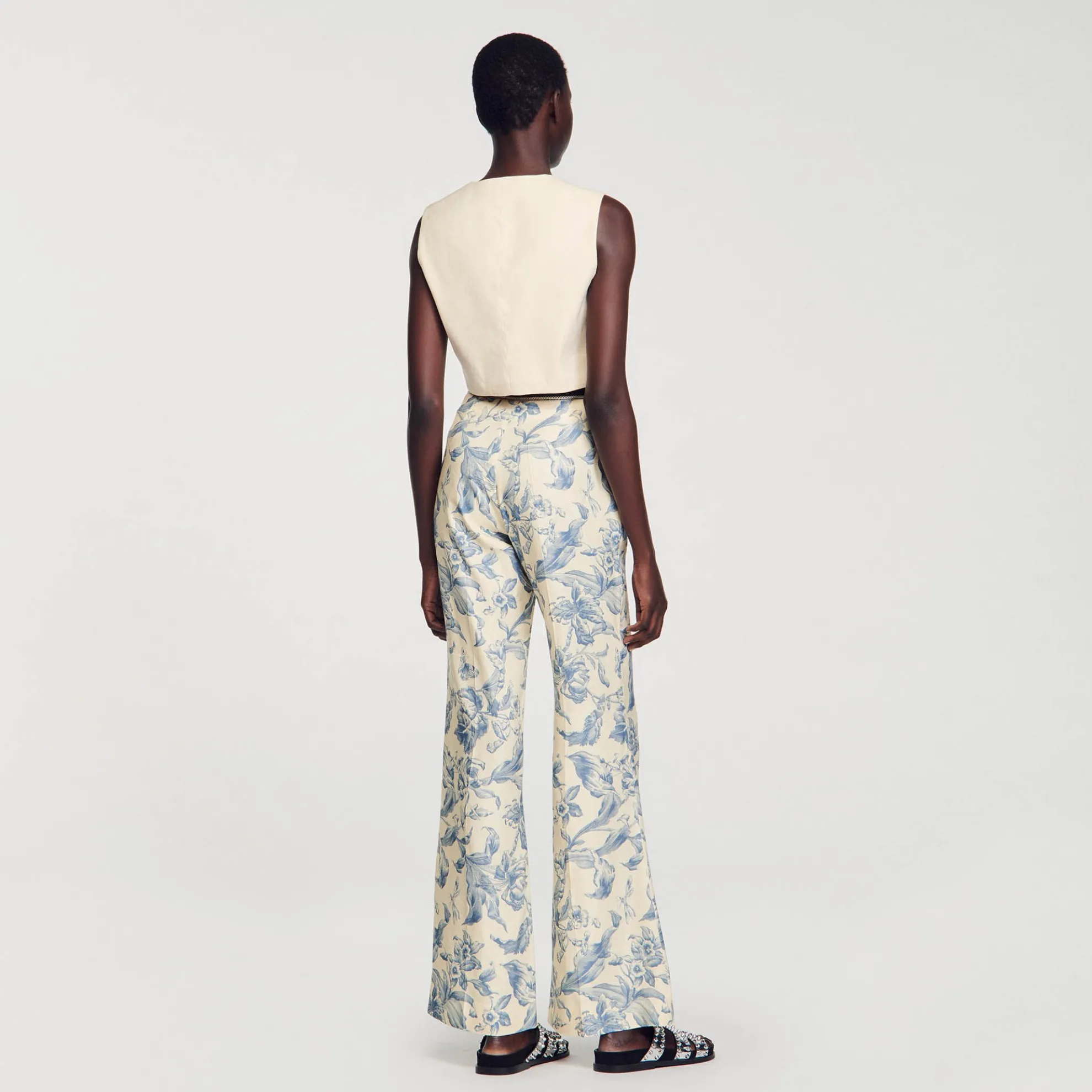 Pantalon Met Bloemenprint