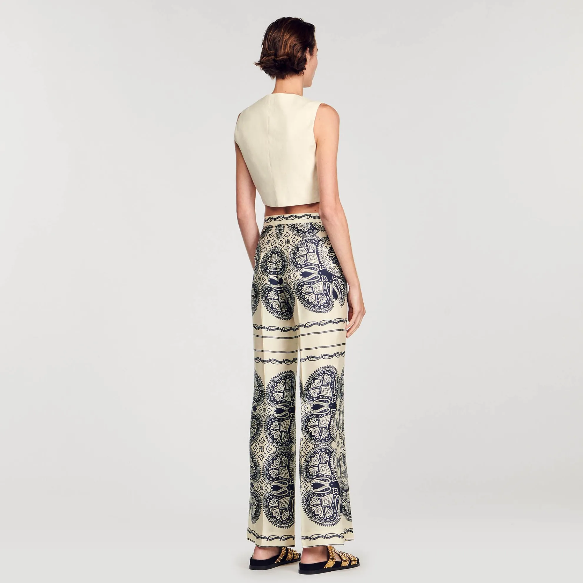 Pantalon Soepelvallend Met Print