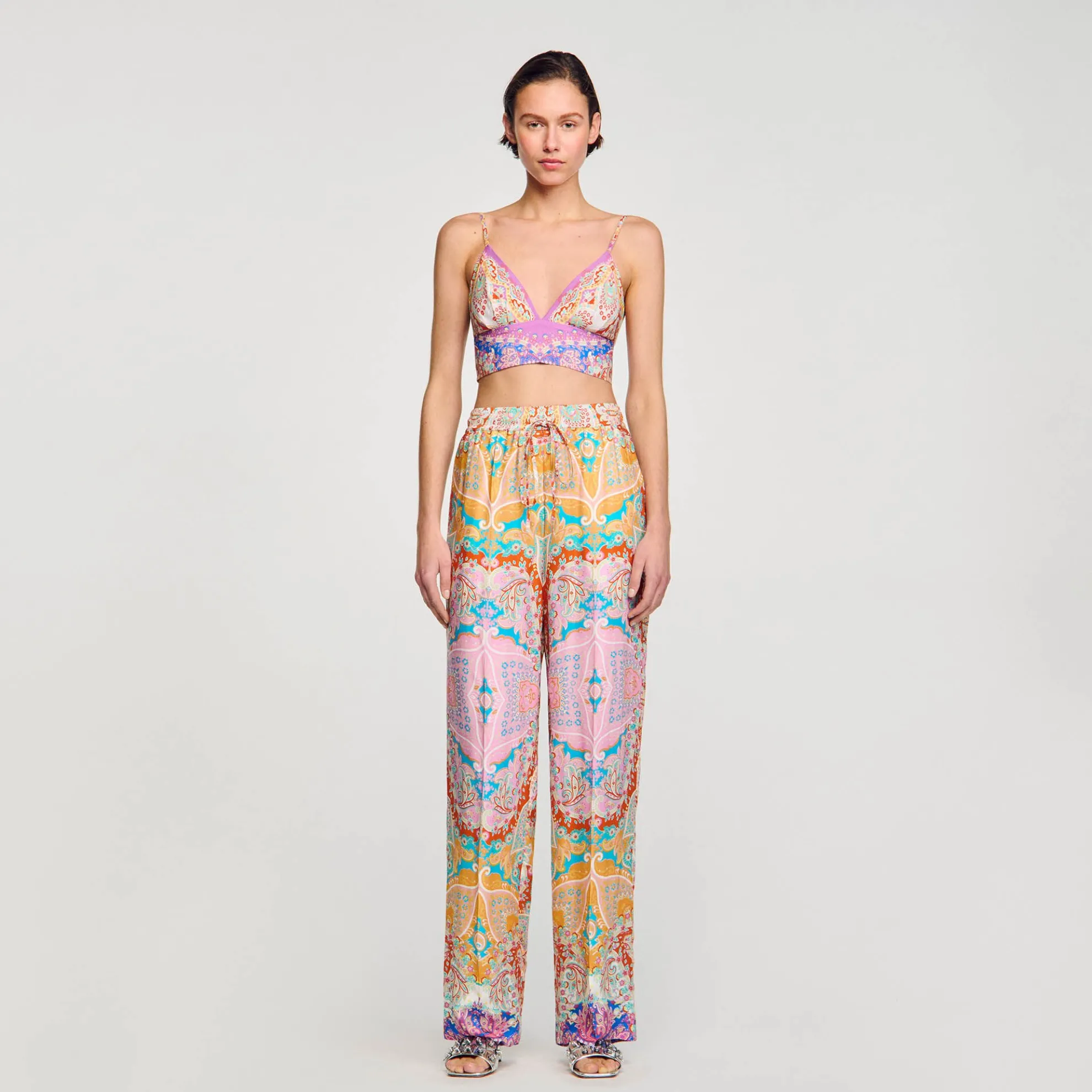 Pantalon Soepelvallend Met Print