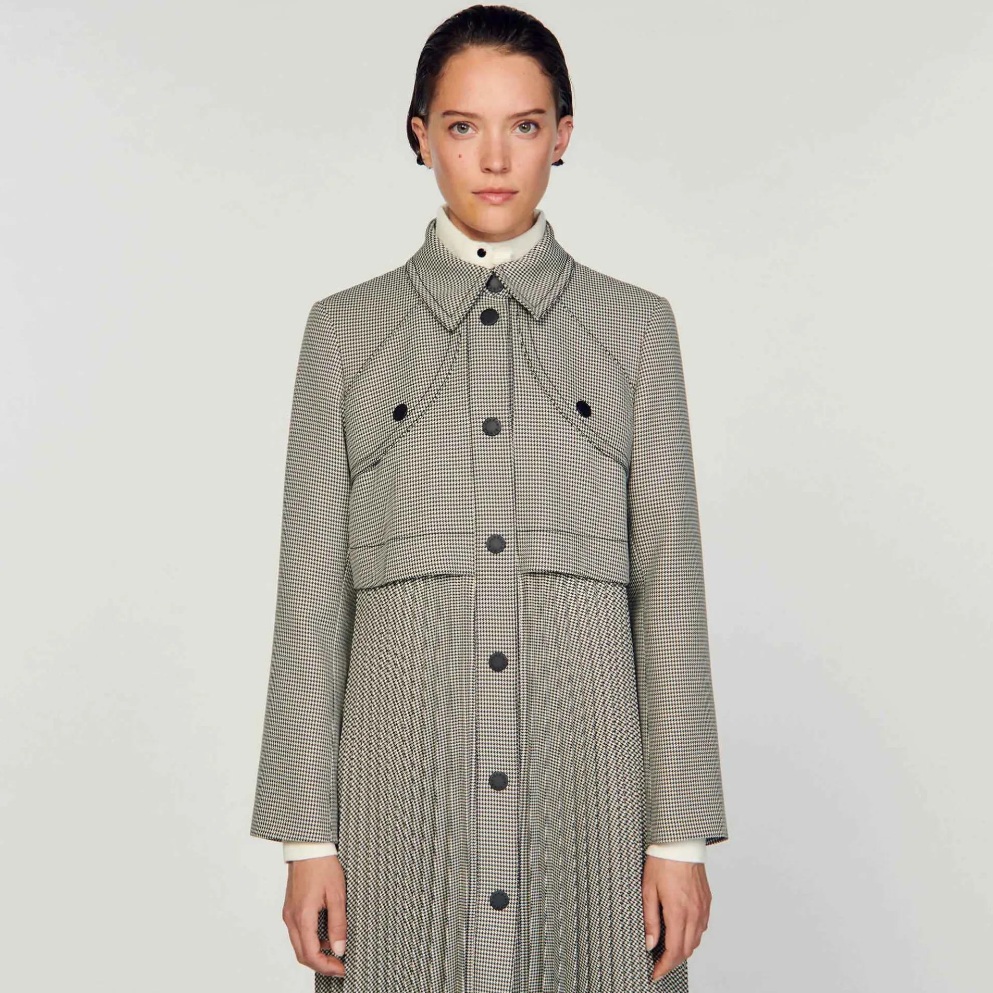 Pied-de-poule Trench