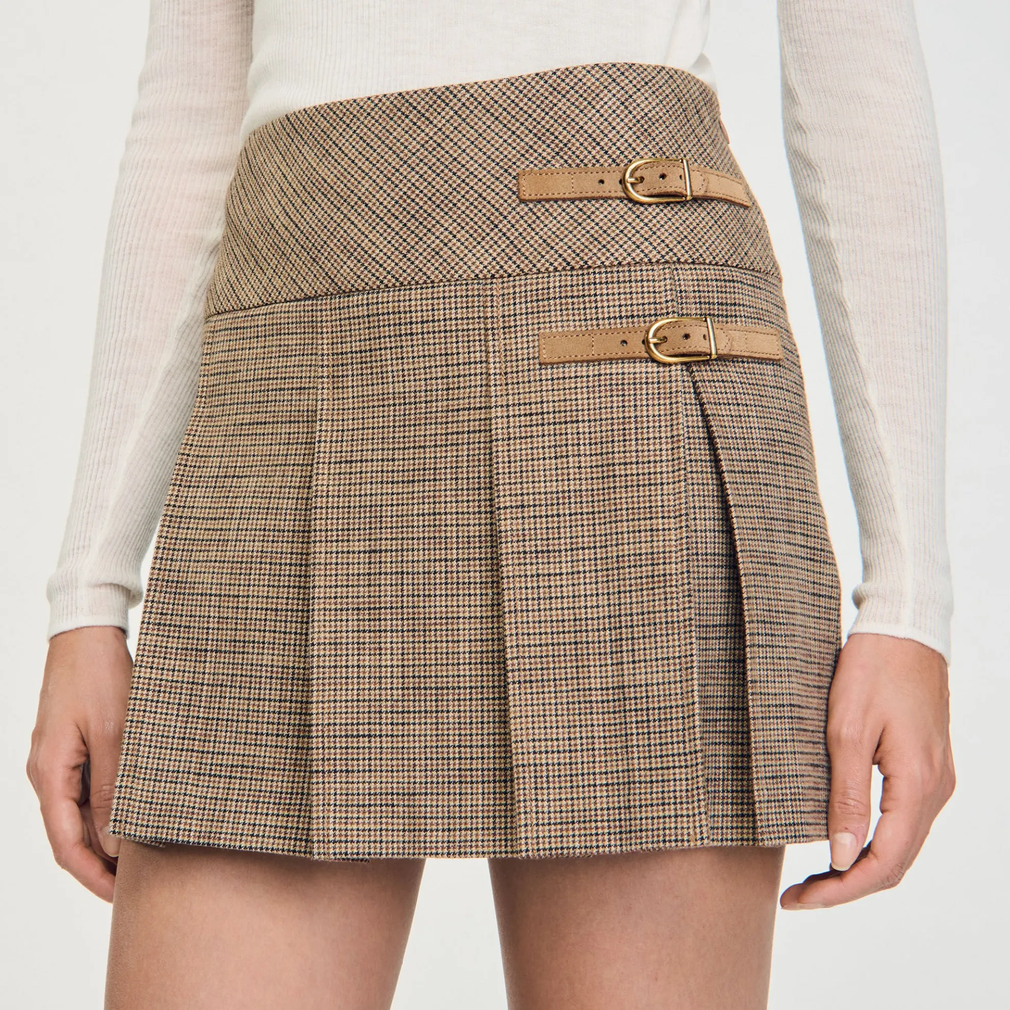 Plissé Rok Pied-de-puce