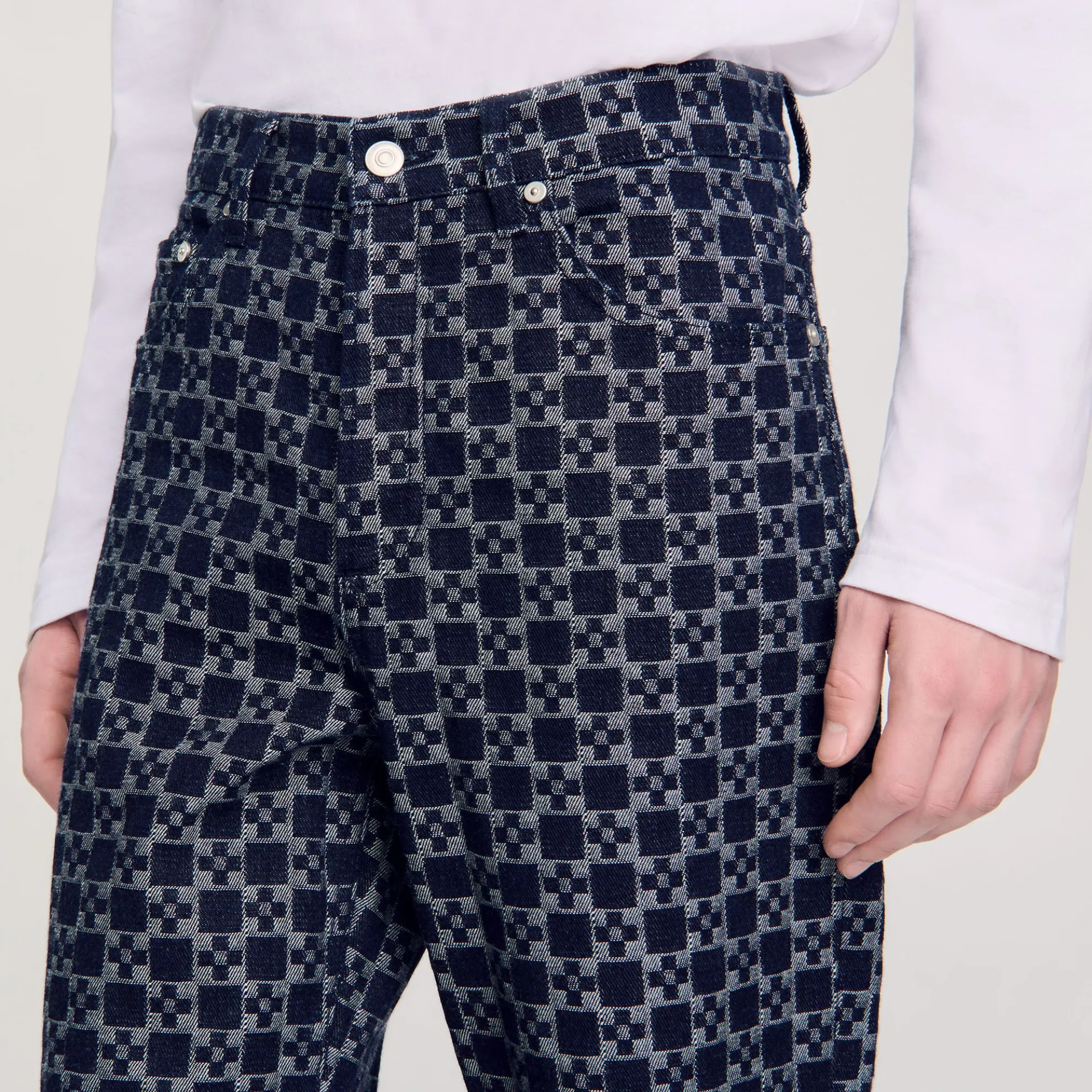 Rechte Jeans Met Square Cross