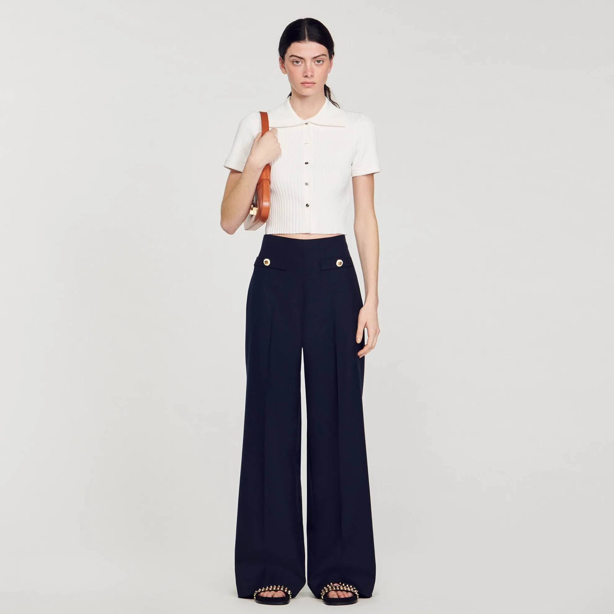 Ribgebreide Trui Met Schipperskraag