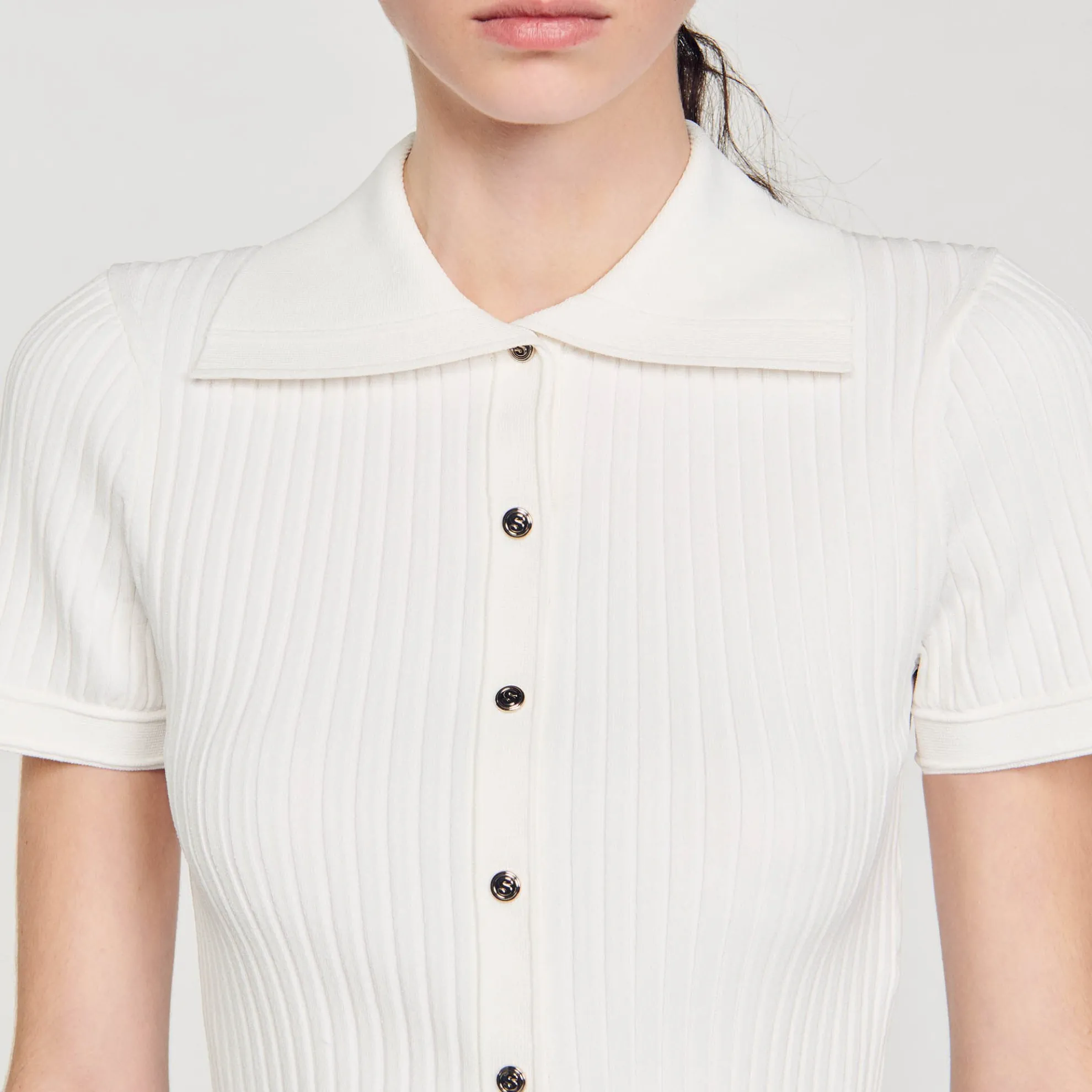 Ribgebreide Trui Met Schipperskraag