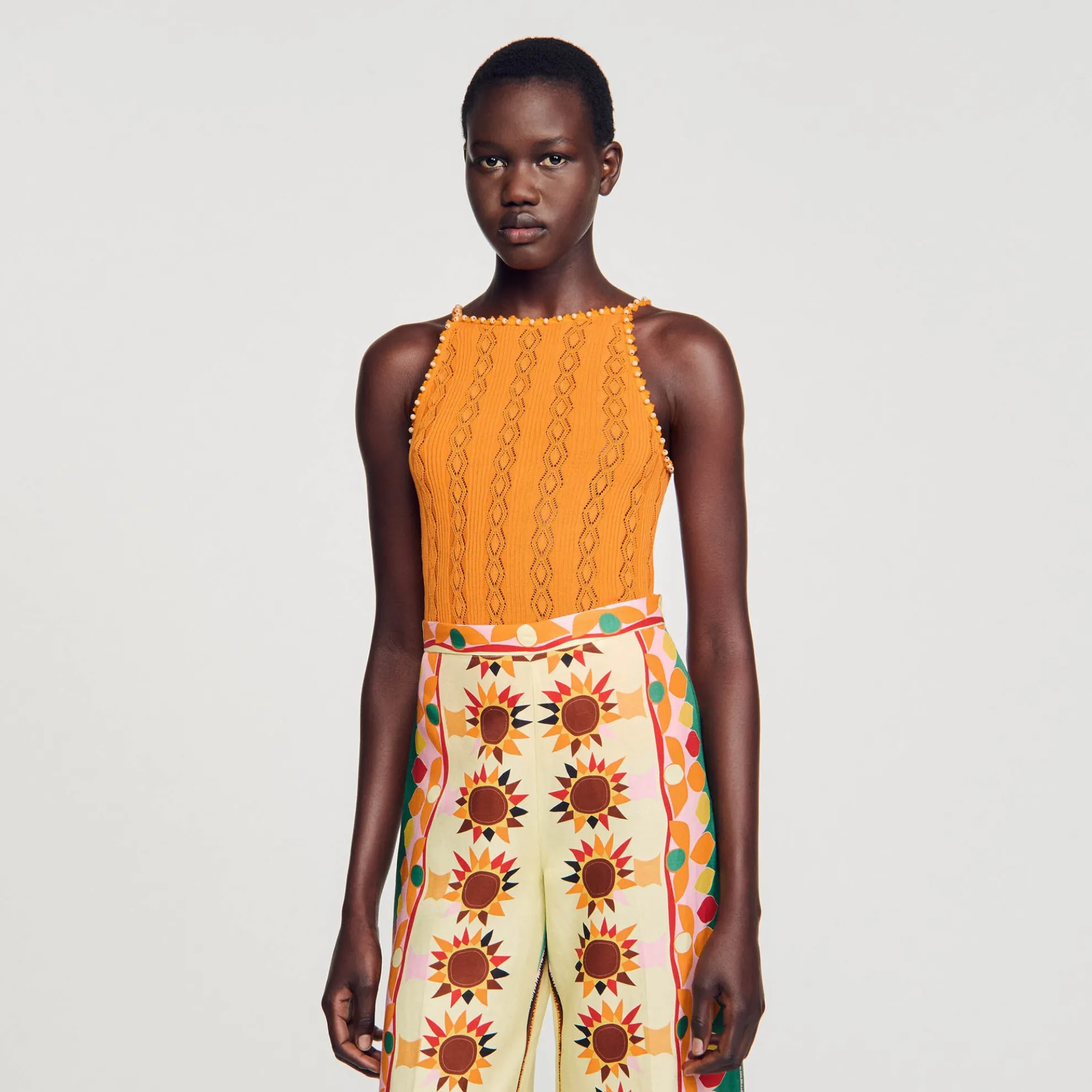 Singlet Gebreid Met Parels