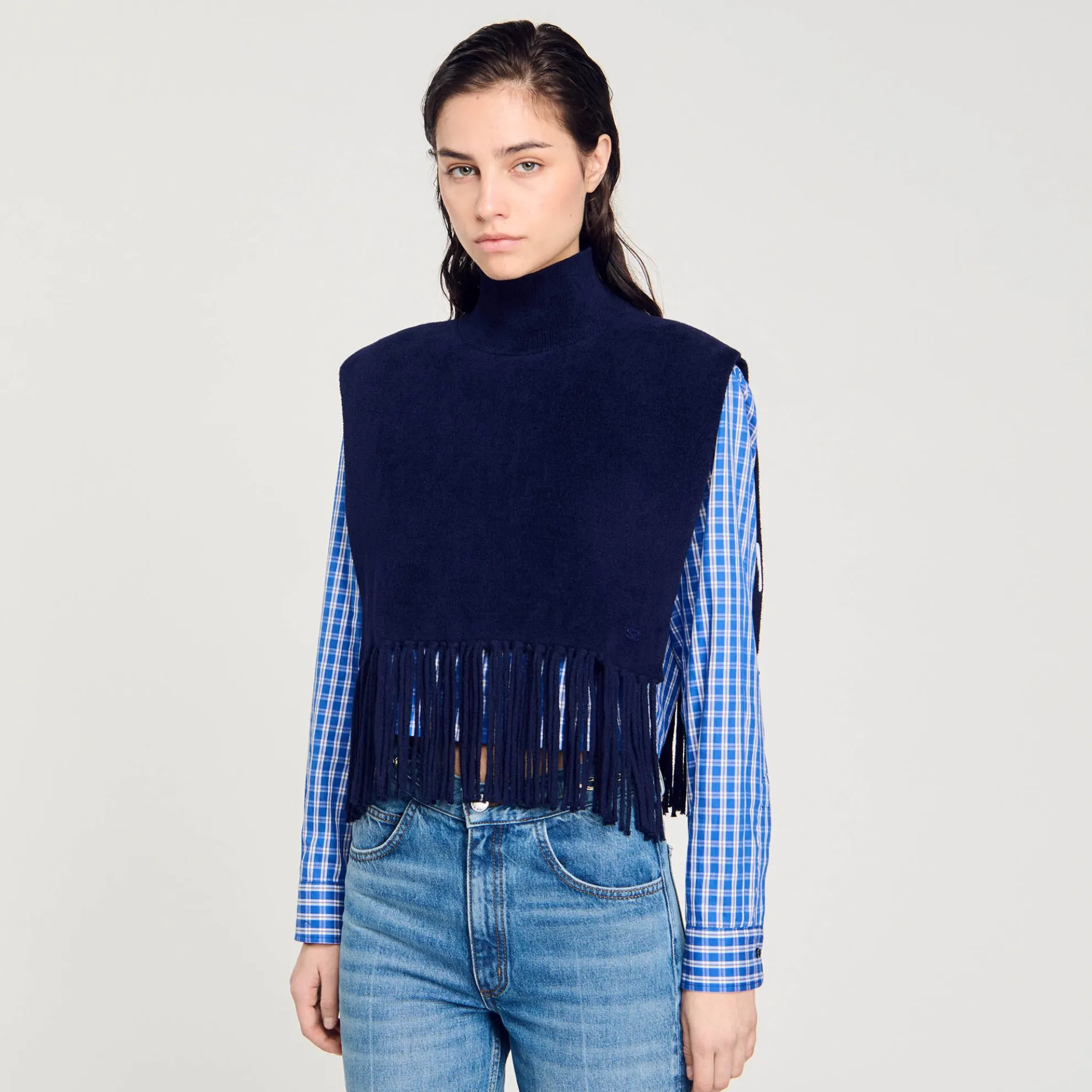 Sjaalkraag Van Fluweelmesh