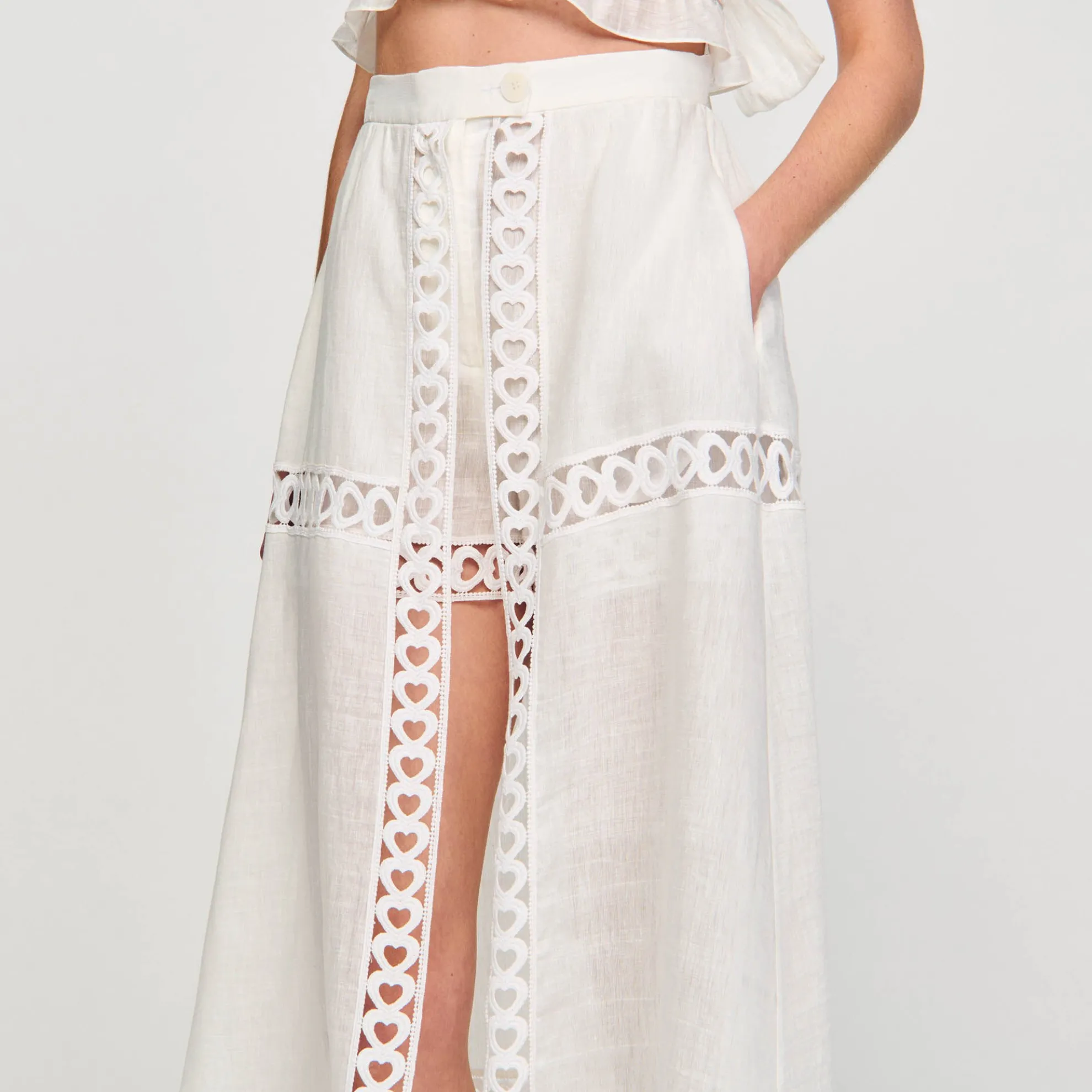 Skort Lang Mix Van Linnen