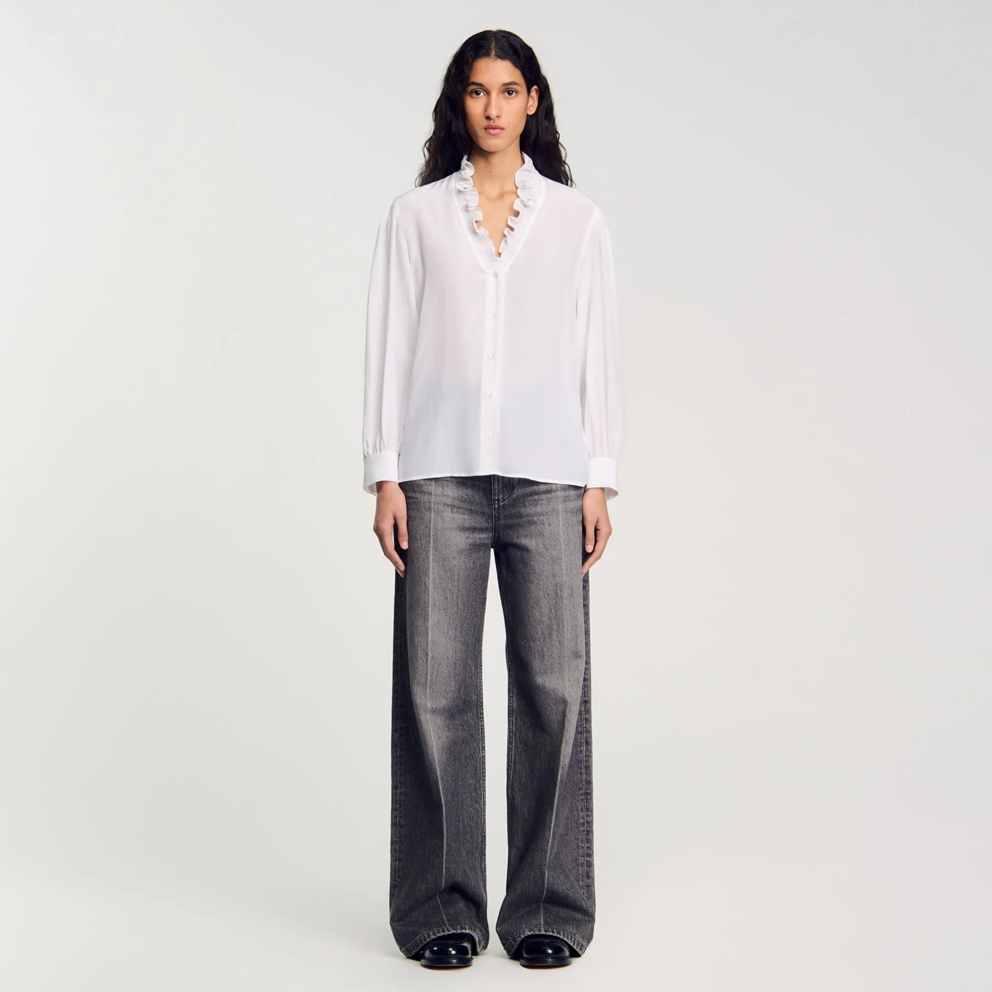 Soepele Overhemdblouse Zijde