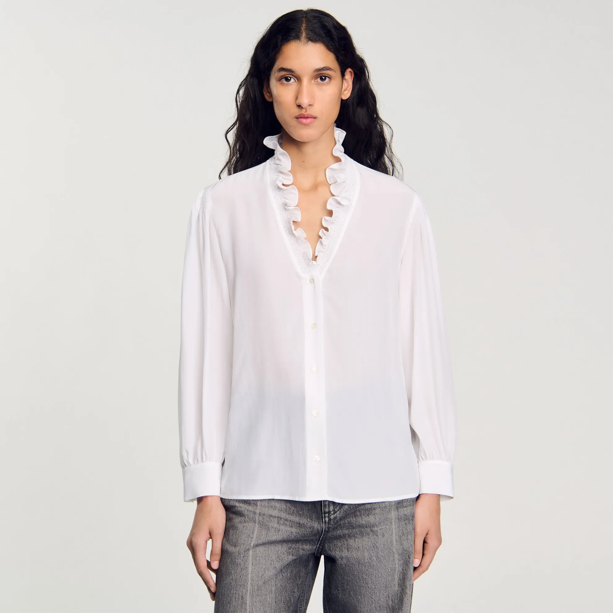 Soepele Overhemdblouse Zijde