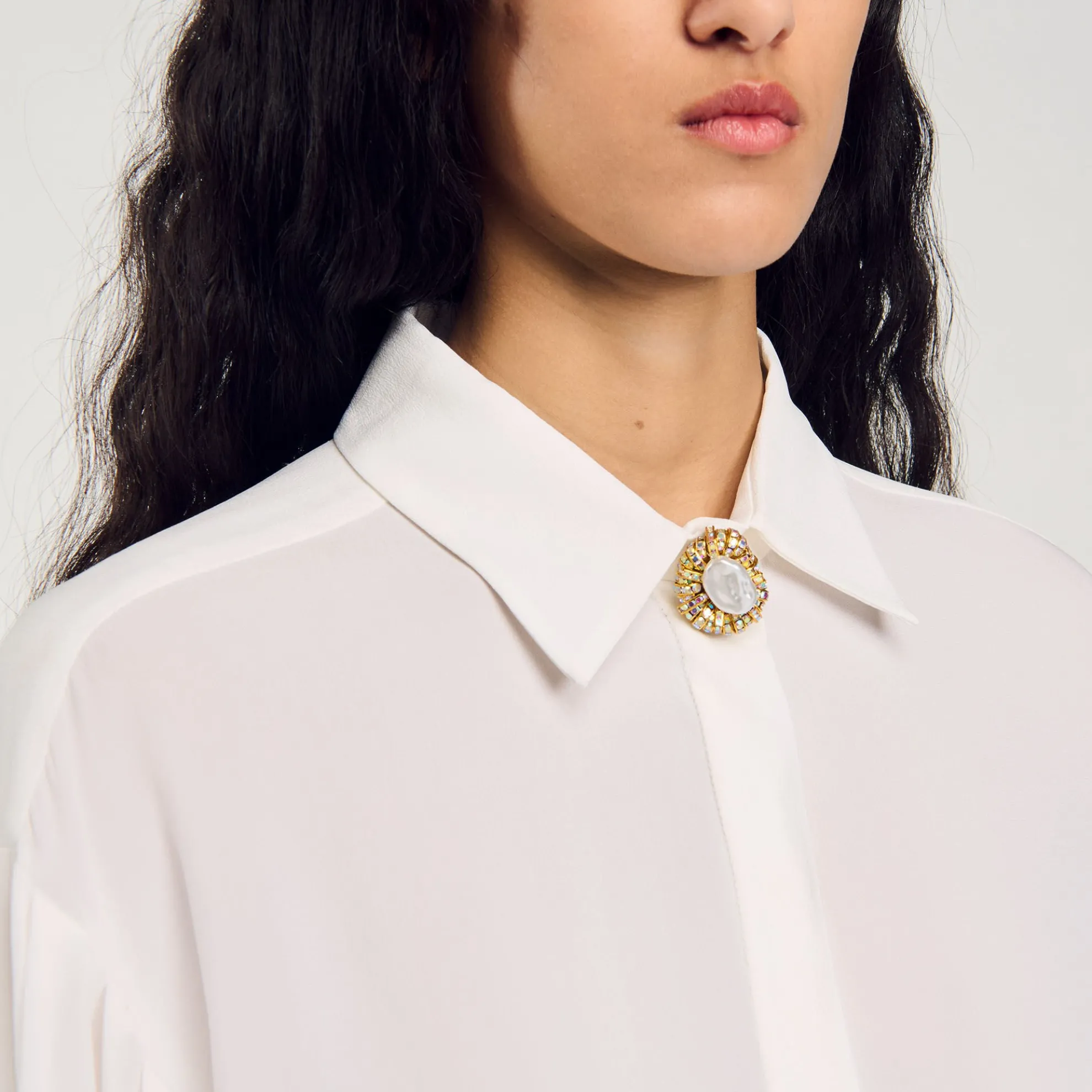 Soepele Overhemdblouse Zijde