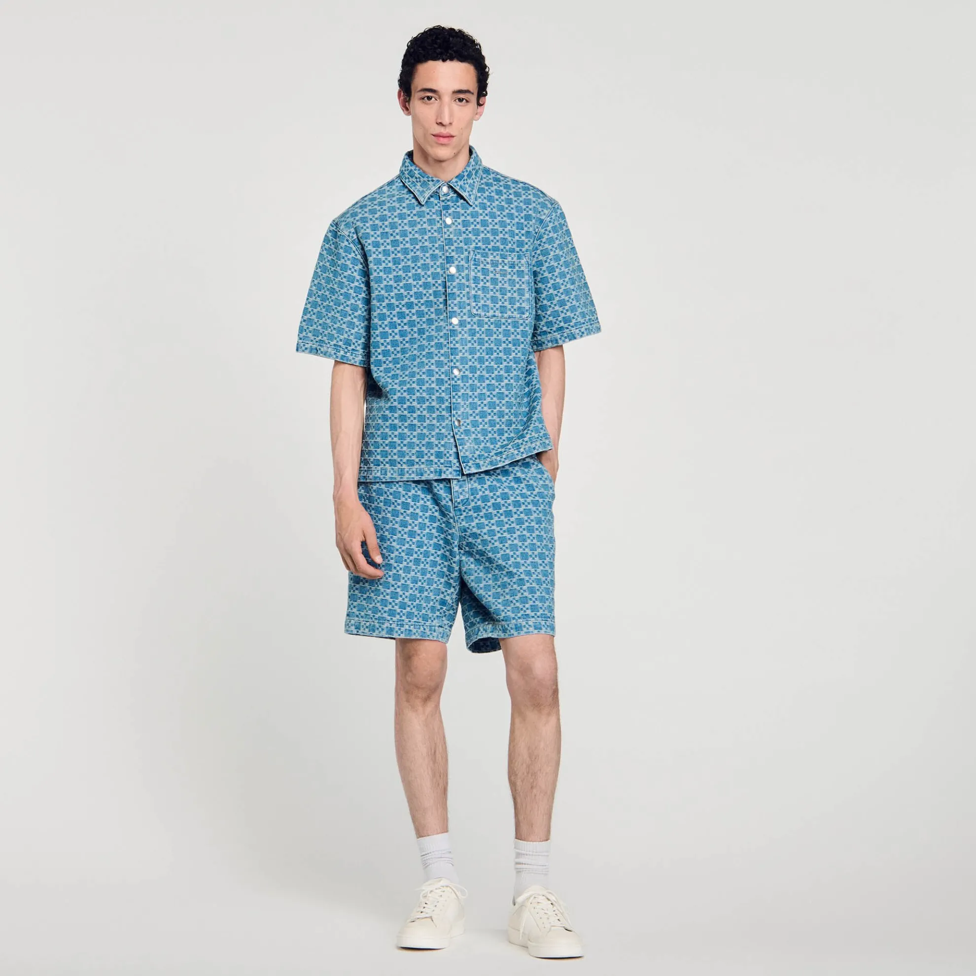 Square Cross Denim Overhemd