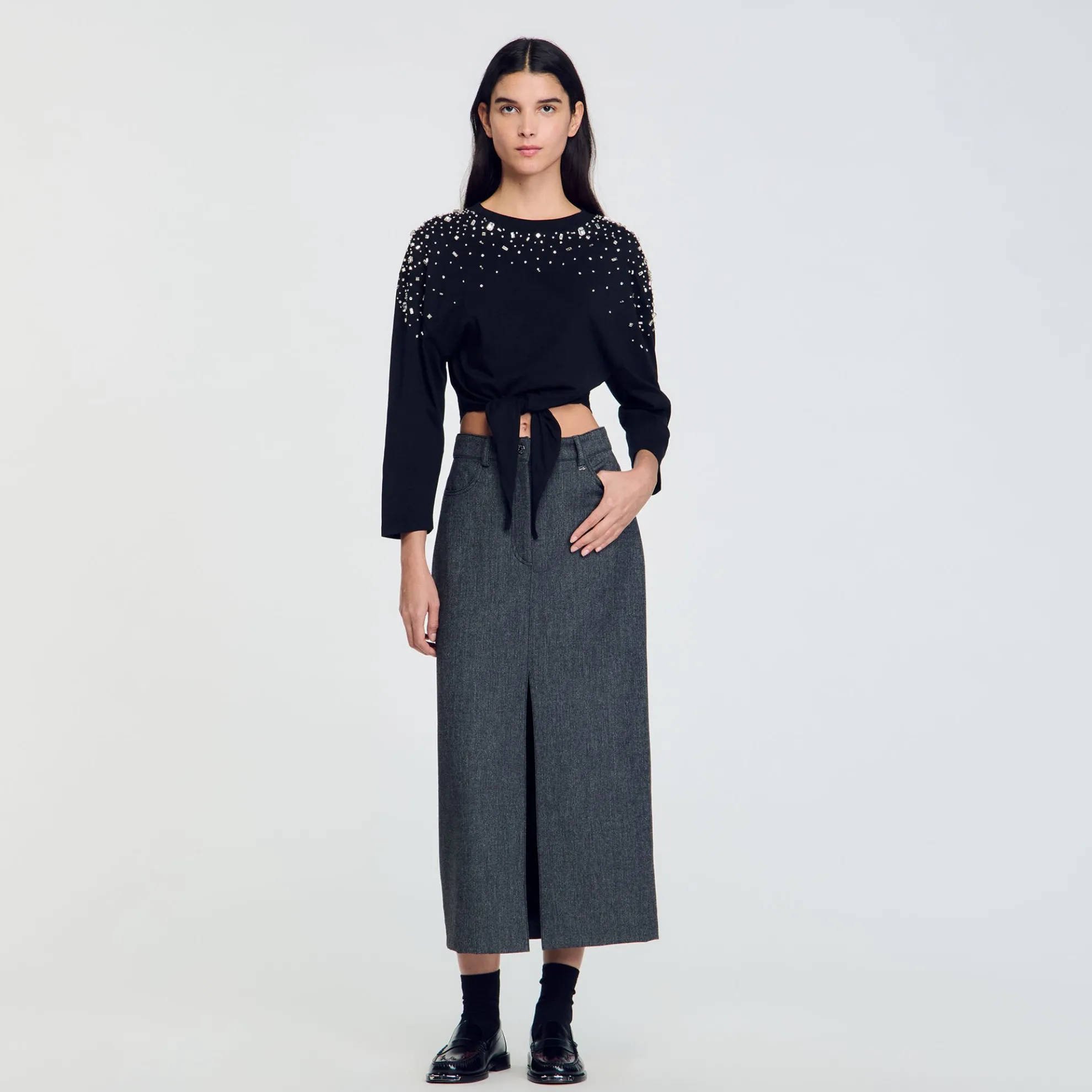 Strik T-shirt Met Stras