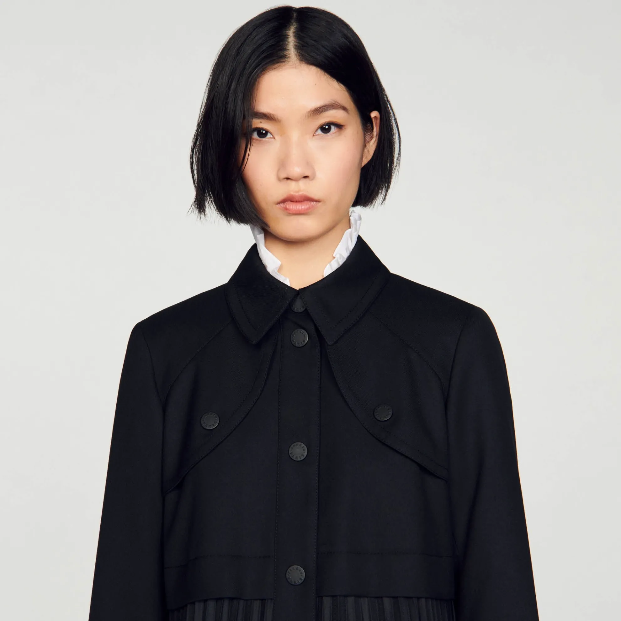 Trenchcoat Met Plooien