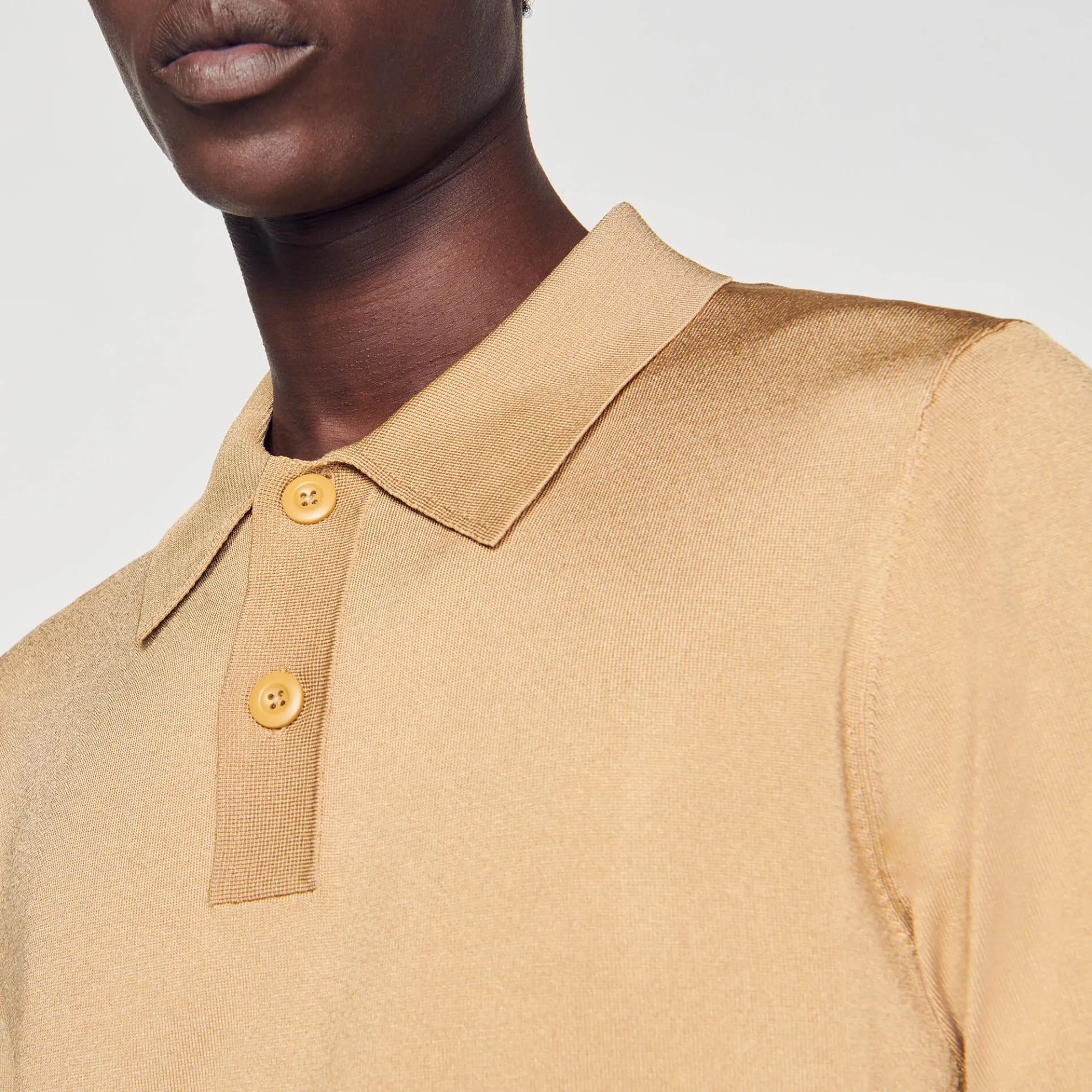 Tricot Poloshirt Met Korte Mouwen