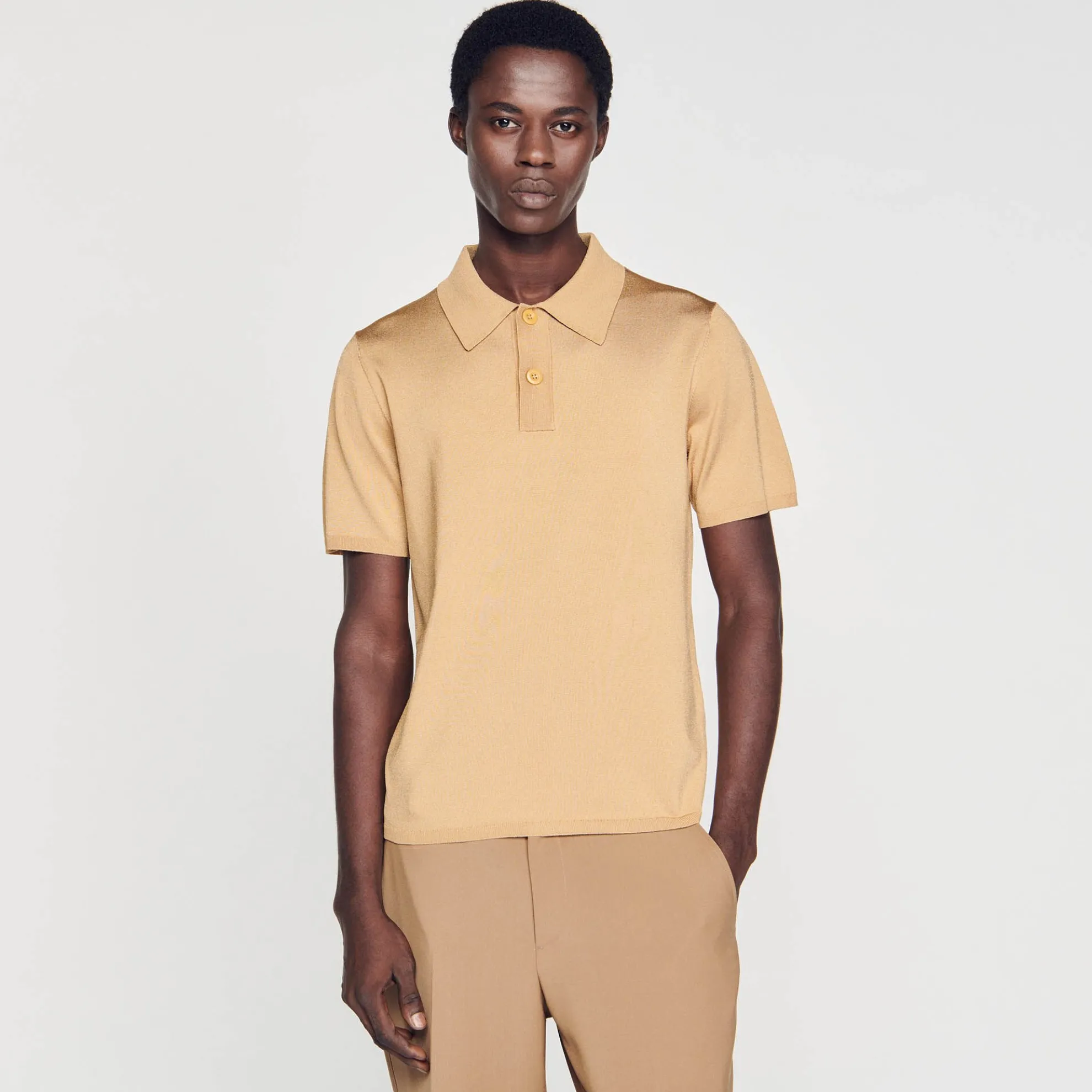 Tricot Poloshirt Met Korte Mouwen