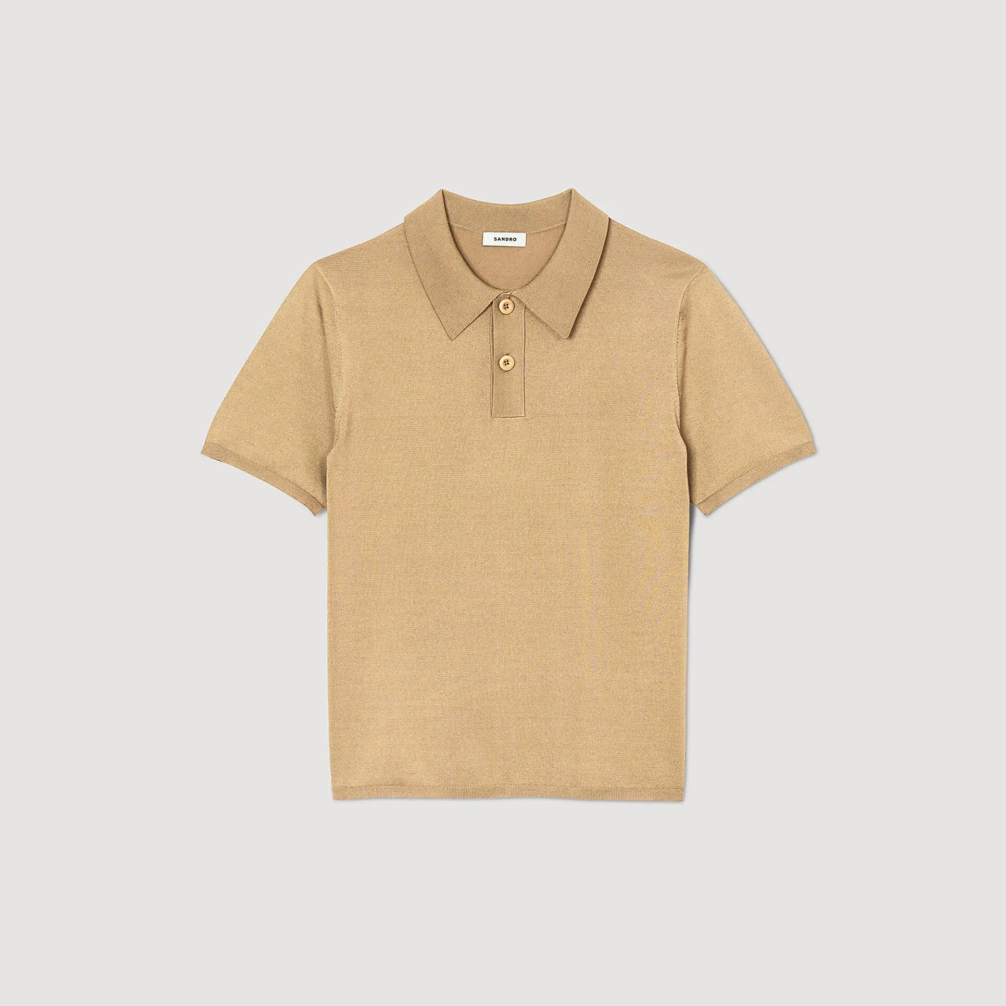 Tricot Poloshirt Met Korte Mouwen