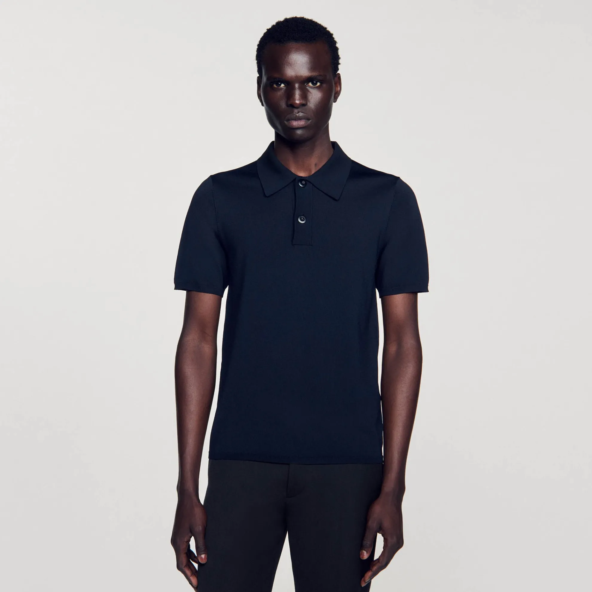 Tricot Poloshirt Met Korte Mouwen