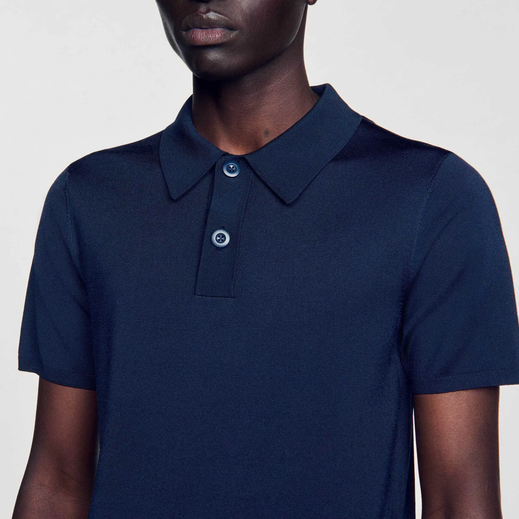Tricot Poloshirt Met Korte Mouwen