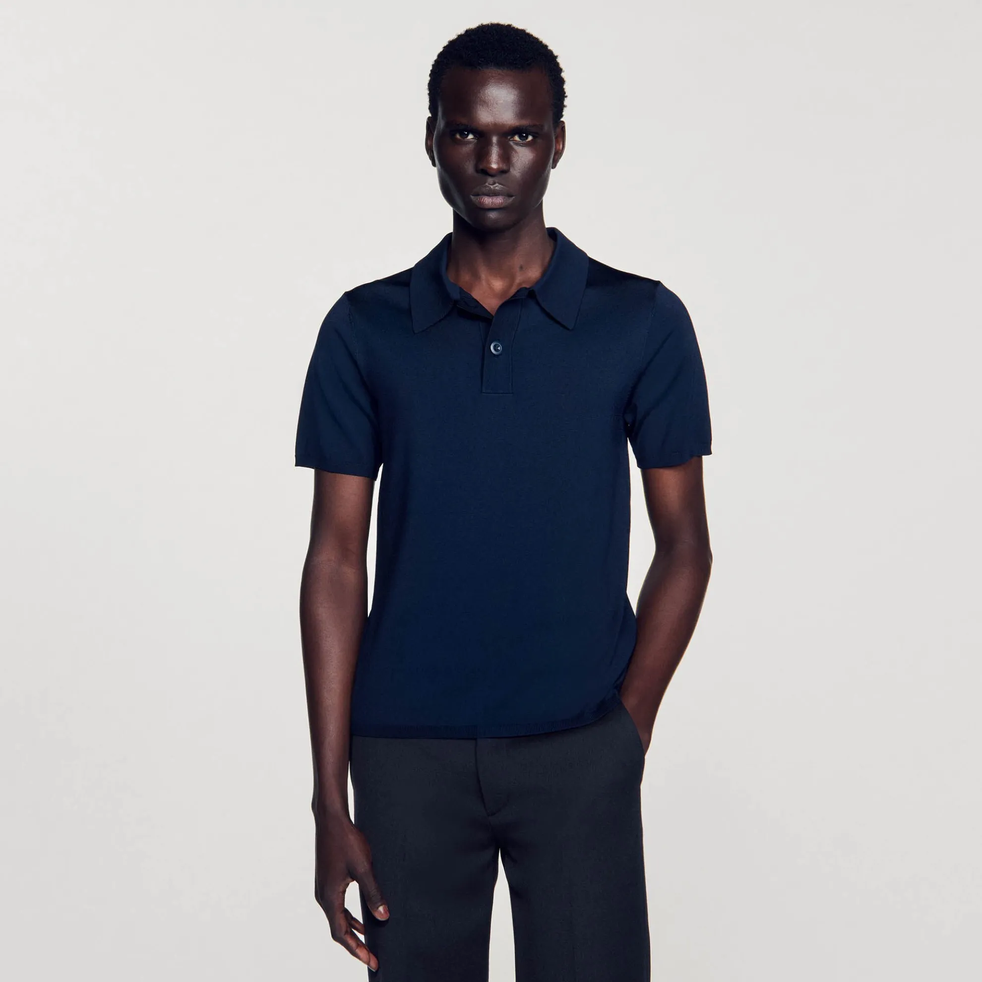 Tricot Poloshirt Met Korte Mouwen