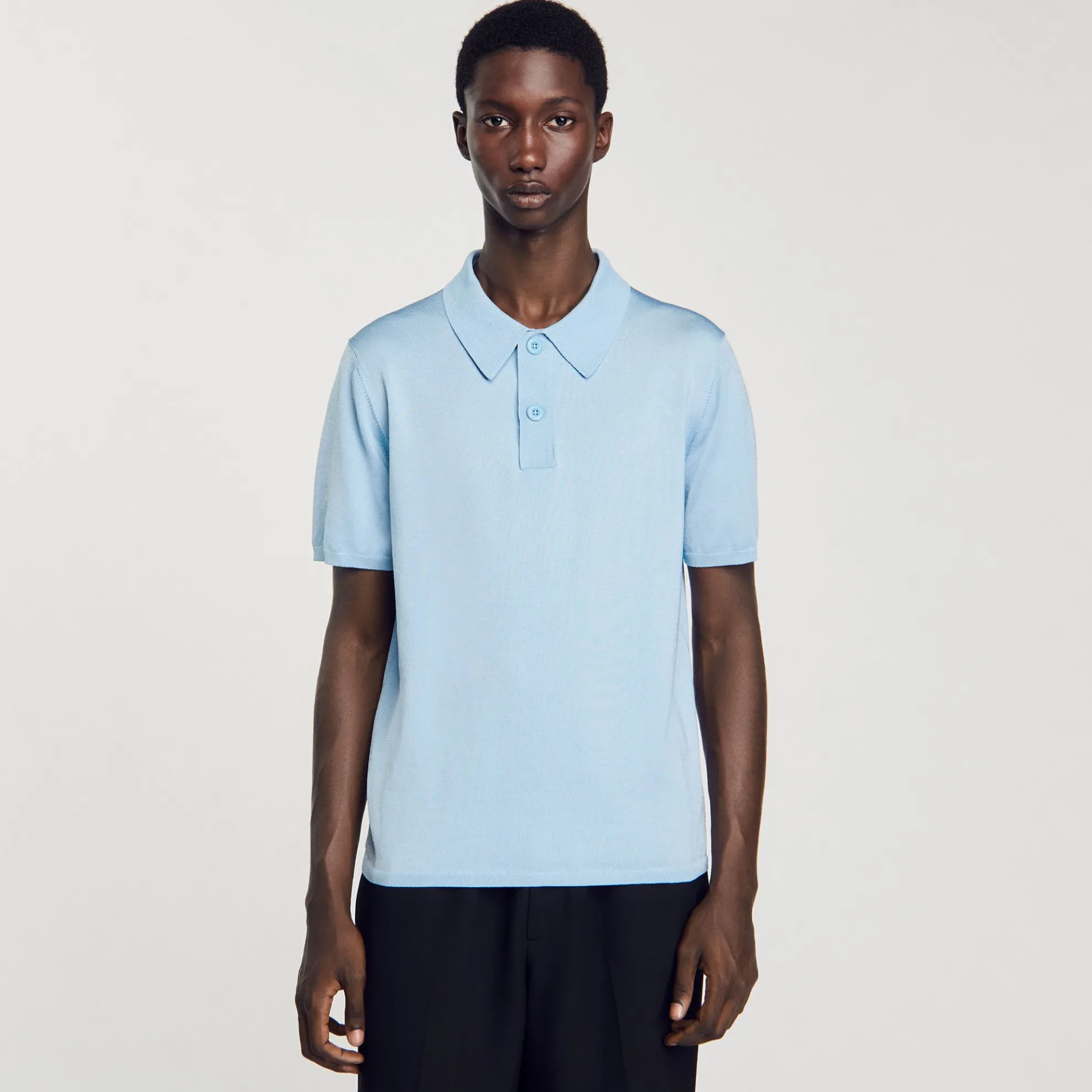 Tricot Poloshirt Met Korte Mouwen