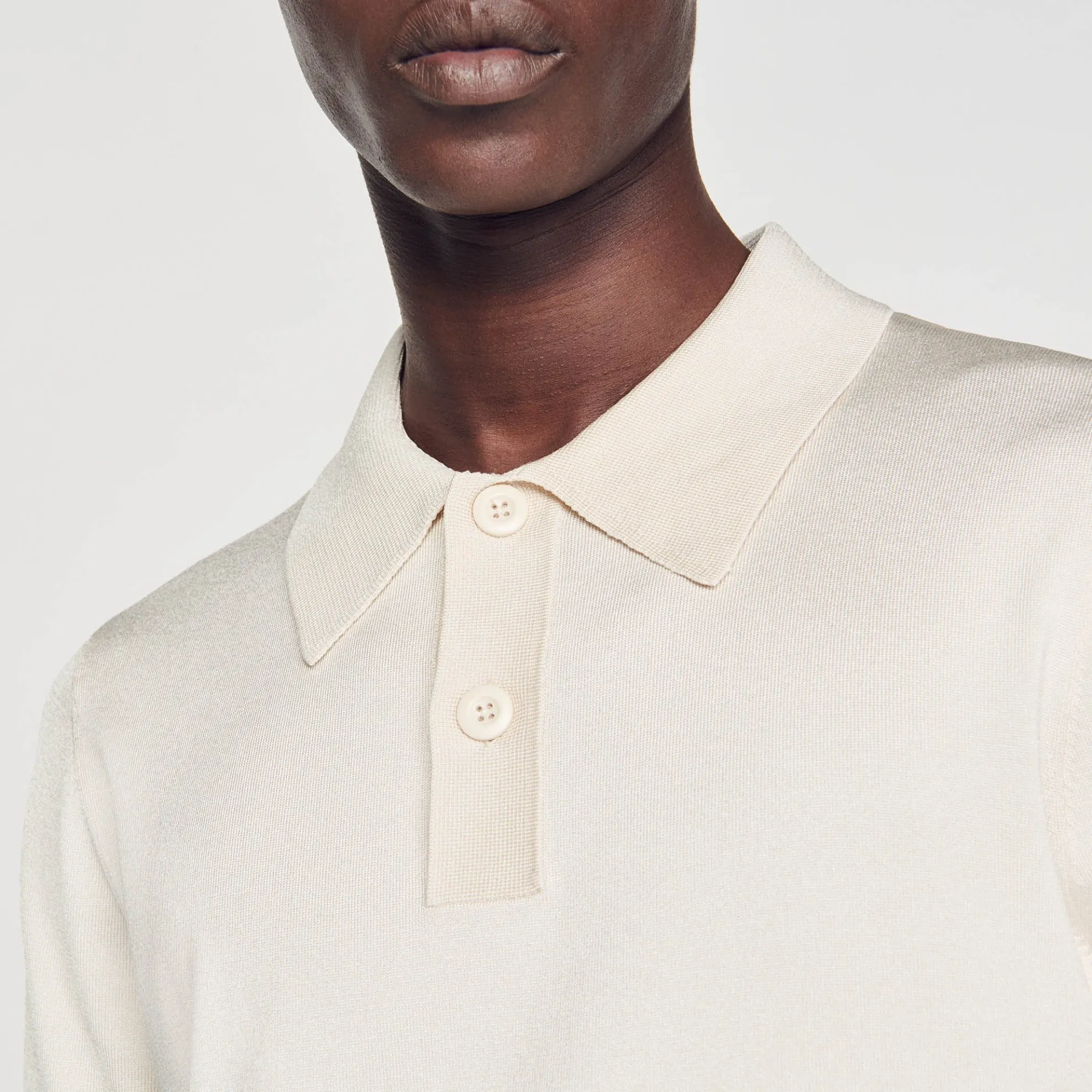 Tricot Poloshirt Met Korte Mouwen