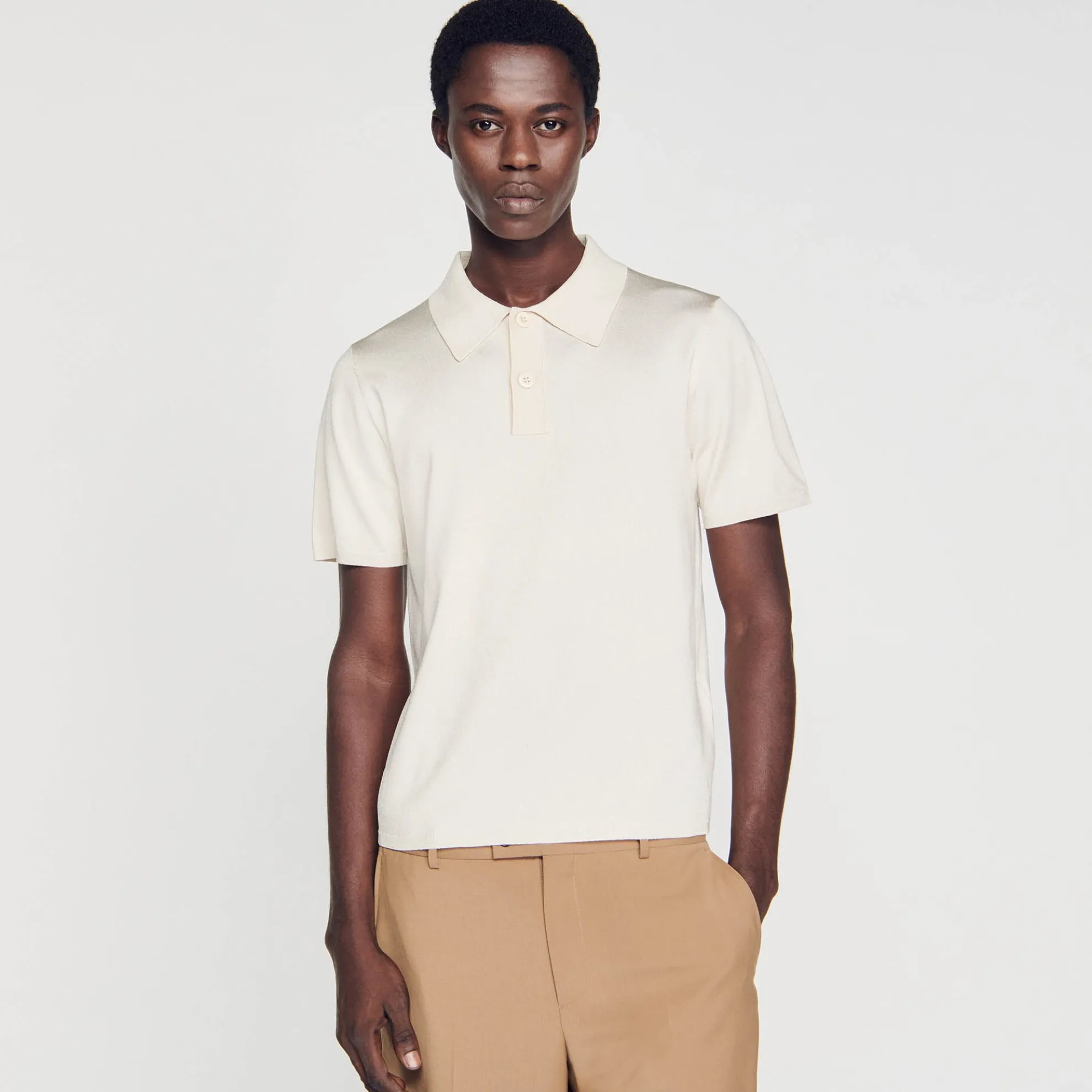 Tricot Poloshirt Met Korte Mouwen